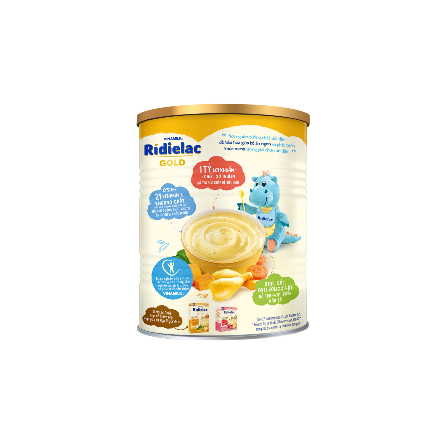 Bột ăn dặm Ridielac Gold Gà Rau củ 350g