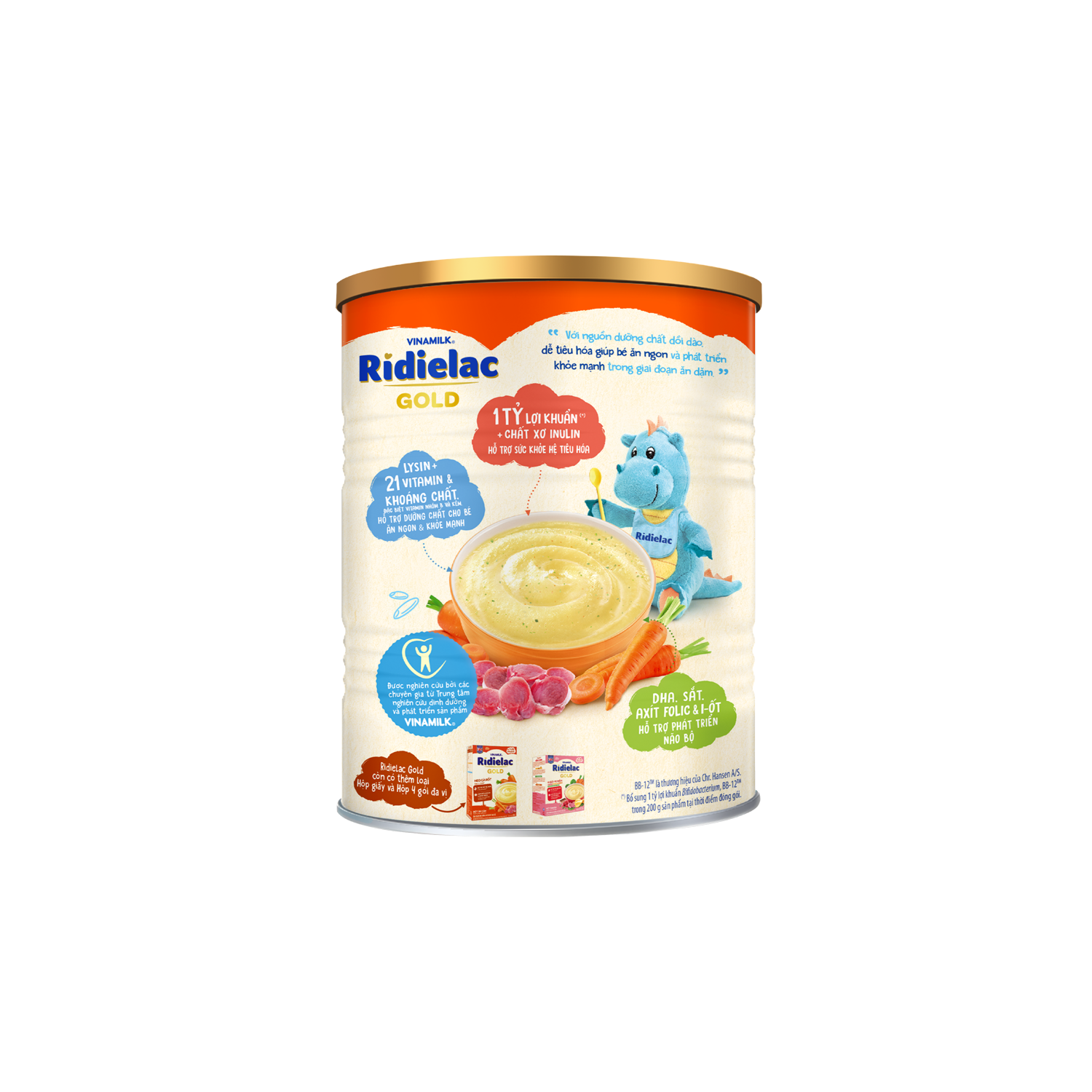 Bột ăn dặm Ridielac Gold Heo Cà rốt 350g - thumbnail