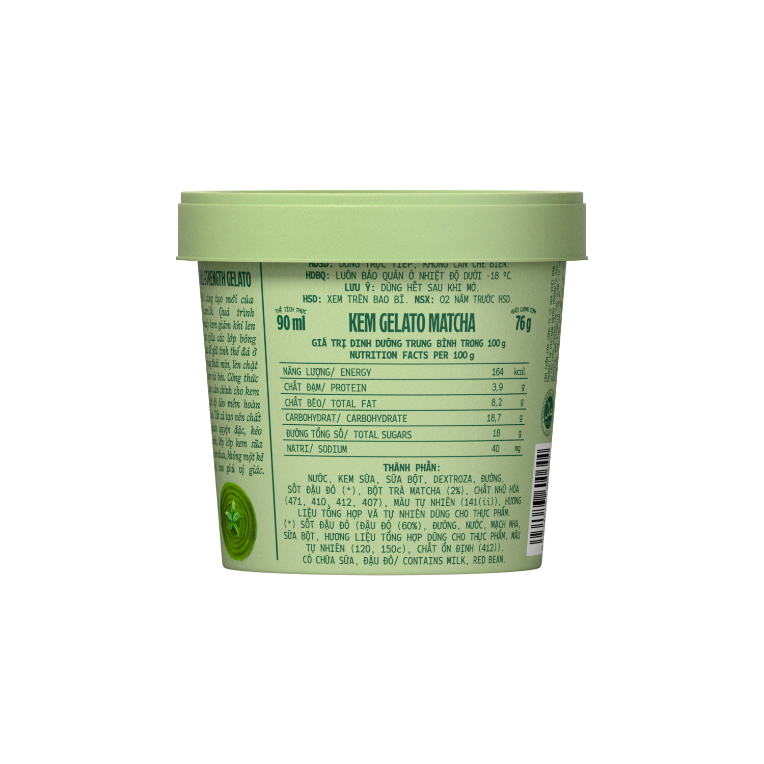 Kem hộp Vinamilk Gelato Matcha 90ml