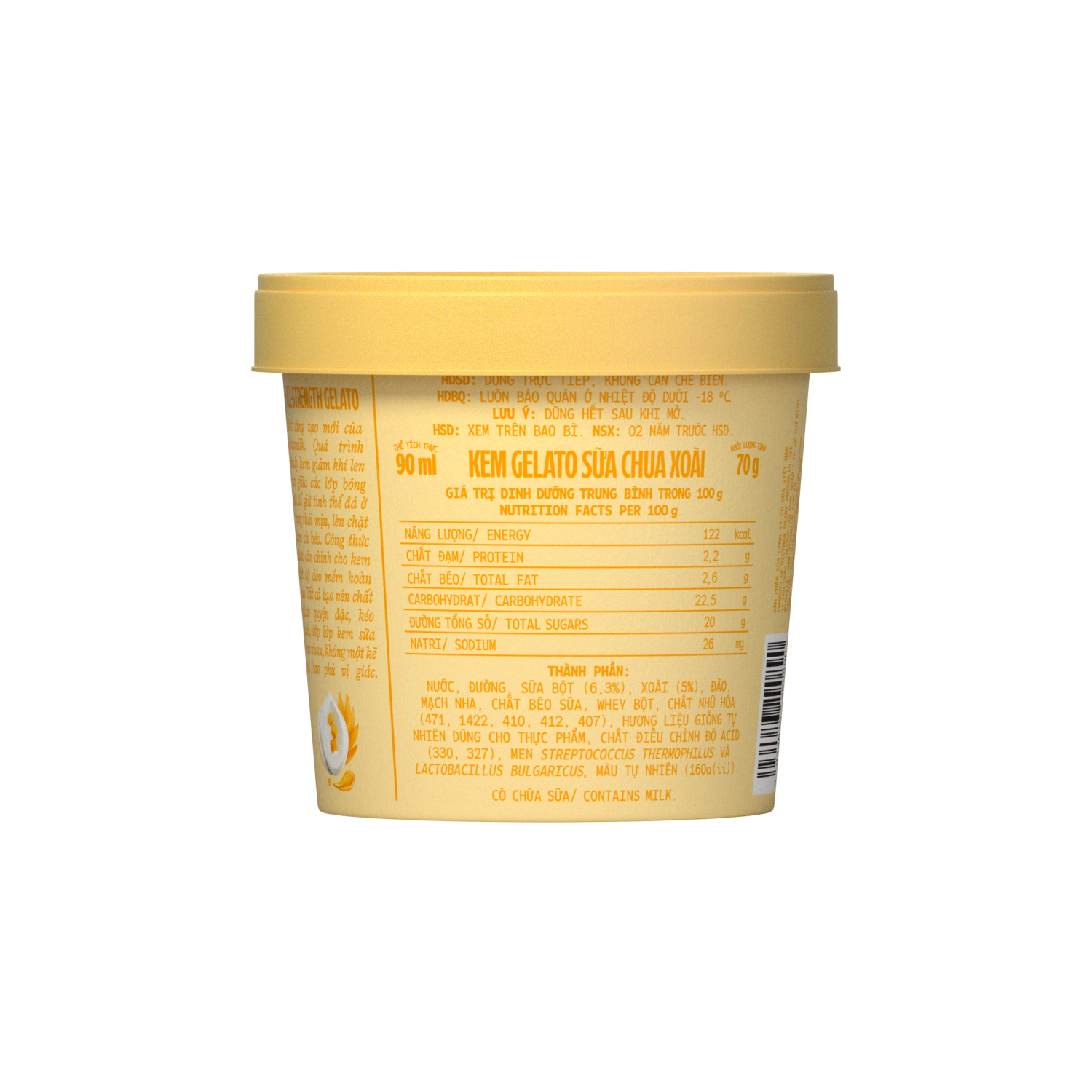 Kem hộp Vinamilk Gelato Sữa Chua Xoài 90ml - thumbnail