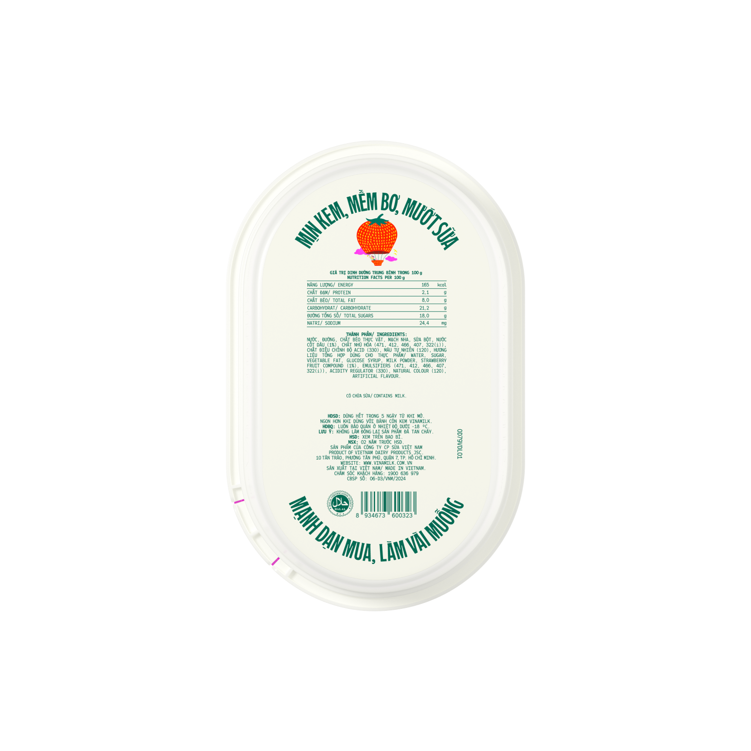 Kem hộp Vinamilk Dâu 870ml - thumbnail