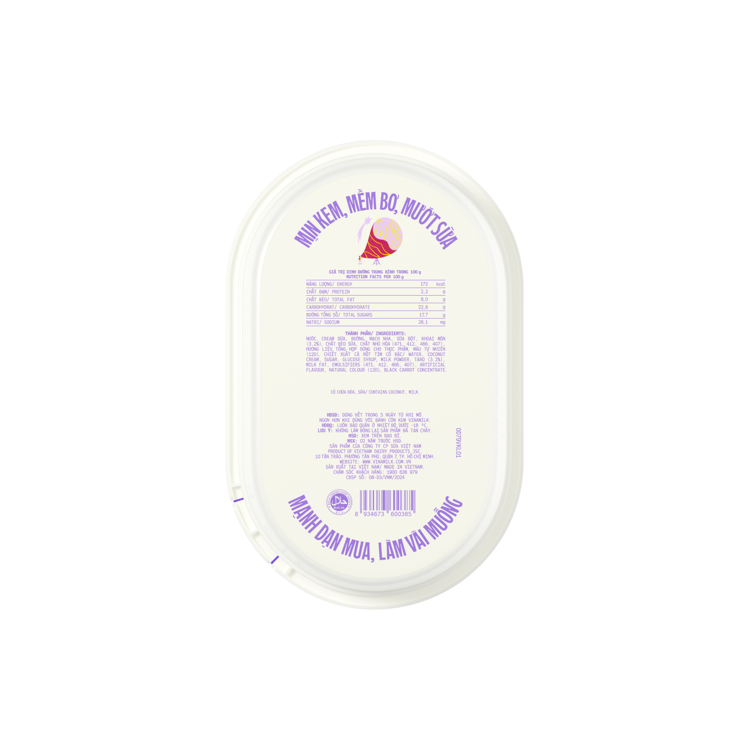 Kem hộp Vinamilk Khoai môn 870ml