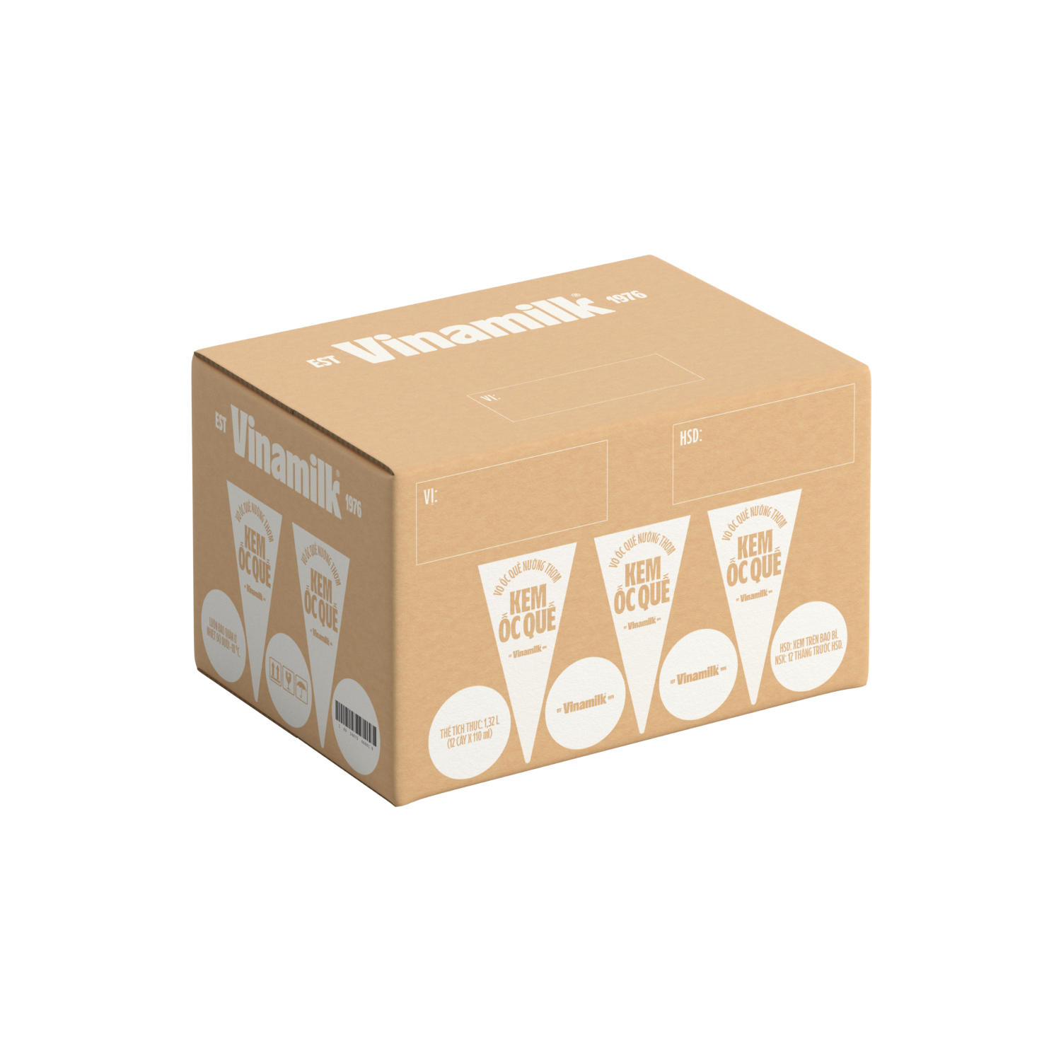 Kem ốc quế Vinamilk Sôcôla - Đậu phộng 110ml