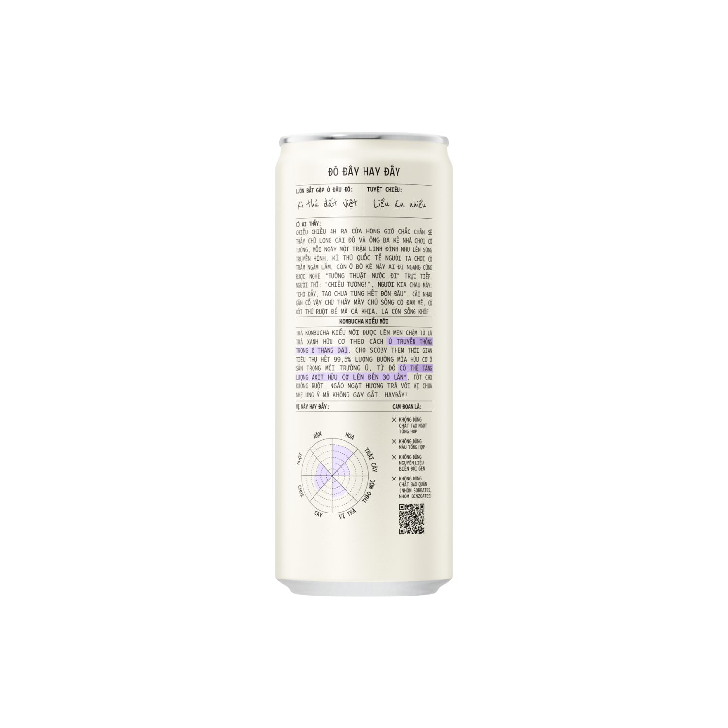 Kombucha Có Gaz HAYĐẤY Vị Hoa Đậu Biếc 320ml - thumbnail