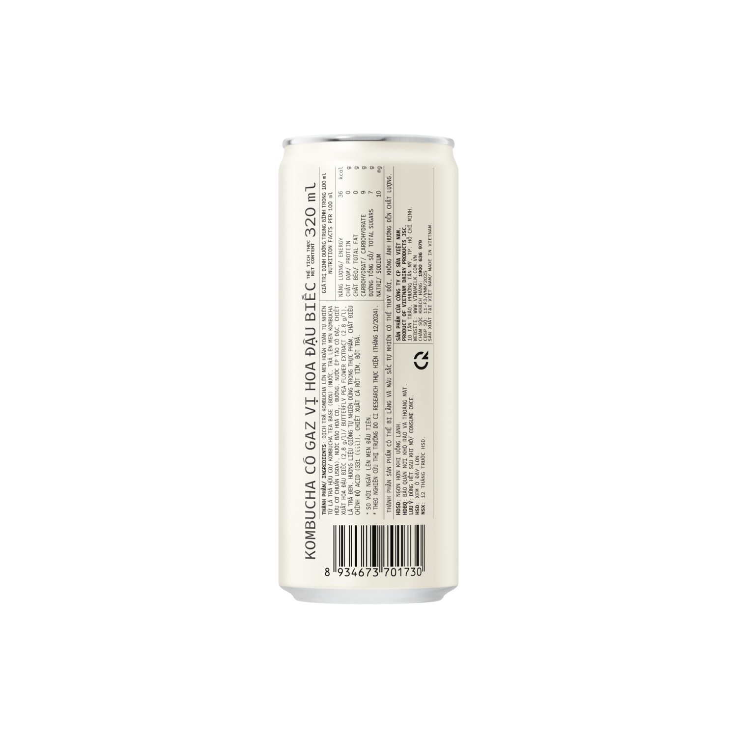 Kombucha Có Gaz HAYĐẤY Vị Hoa Đậu Biếc 320ml - thumbnail