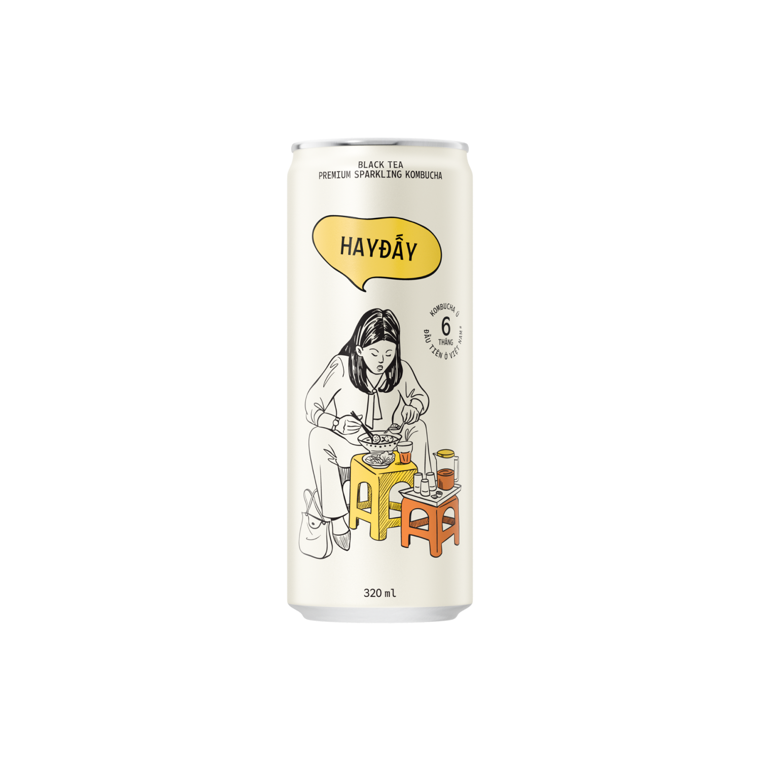 Kombucha Có Gaz HAYĐẤY Vị Trà Đen 320ml - thumbnail