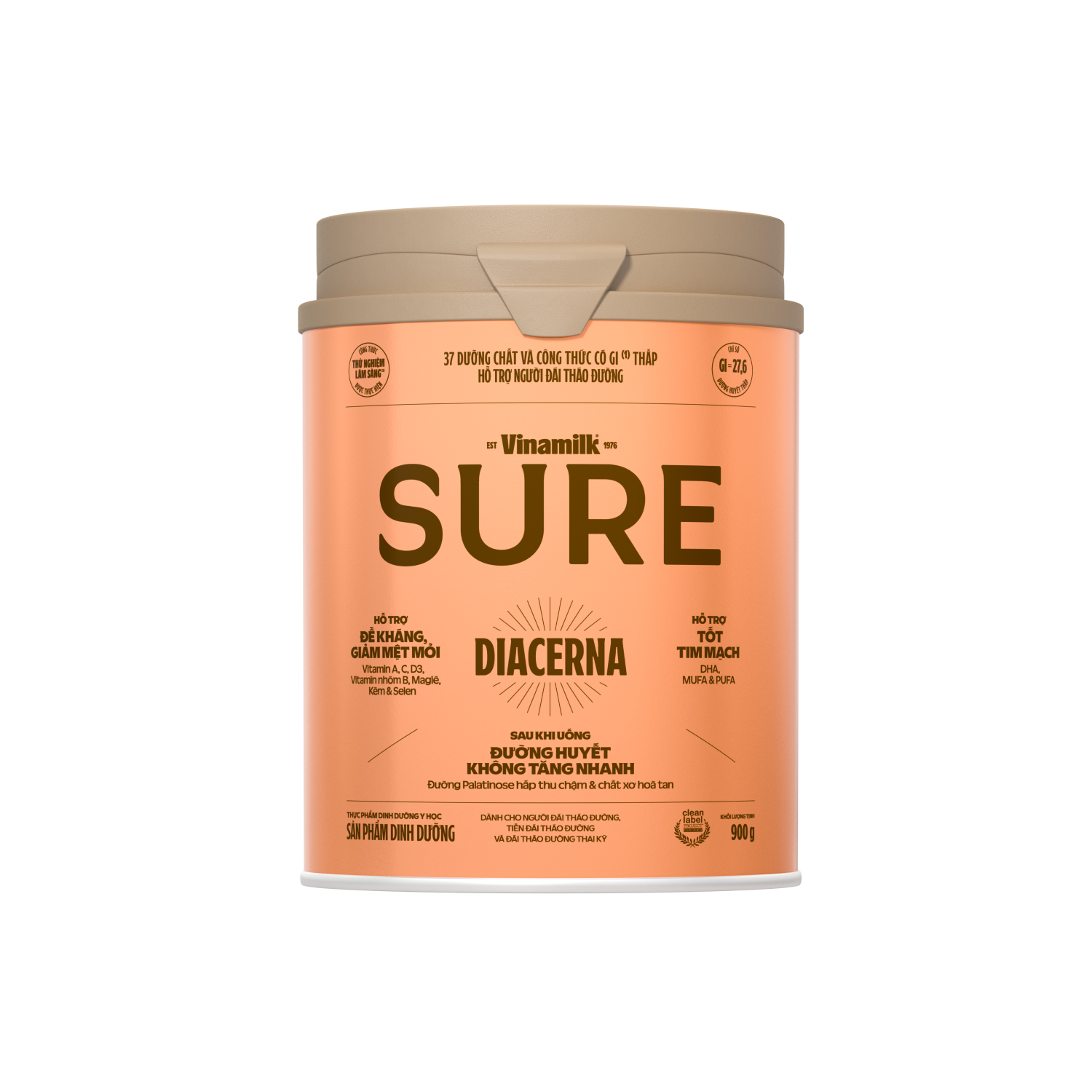 Sữa bột cho người tiểu đường Sure Diacerna 900g - thumbnail