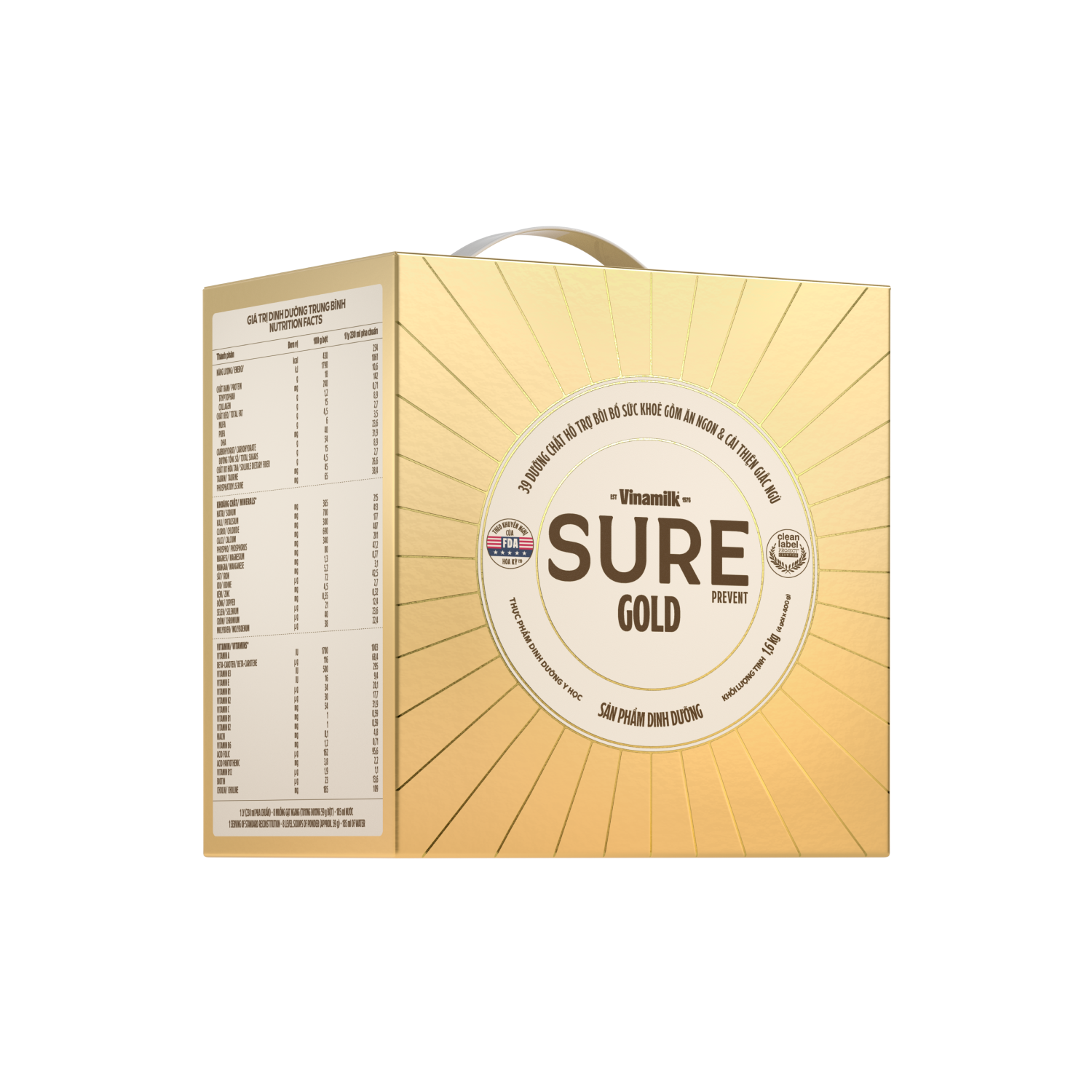 Sữa bột cho người lớn tuổi Sure Gold 1.6kg - thumbnail
