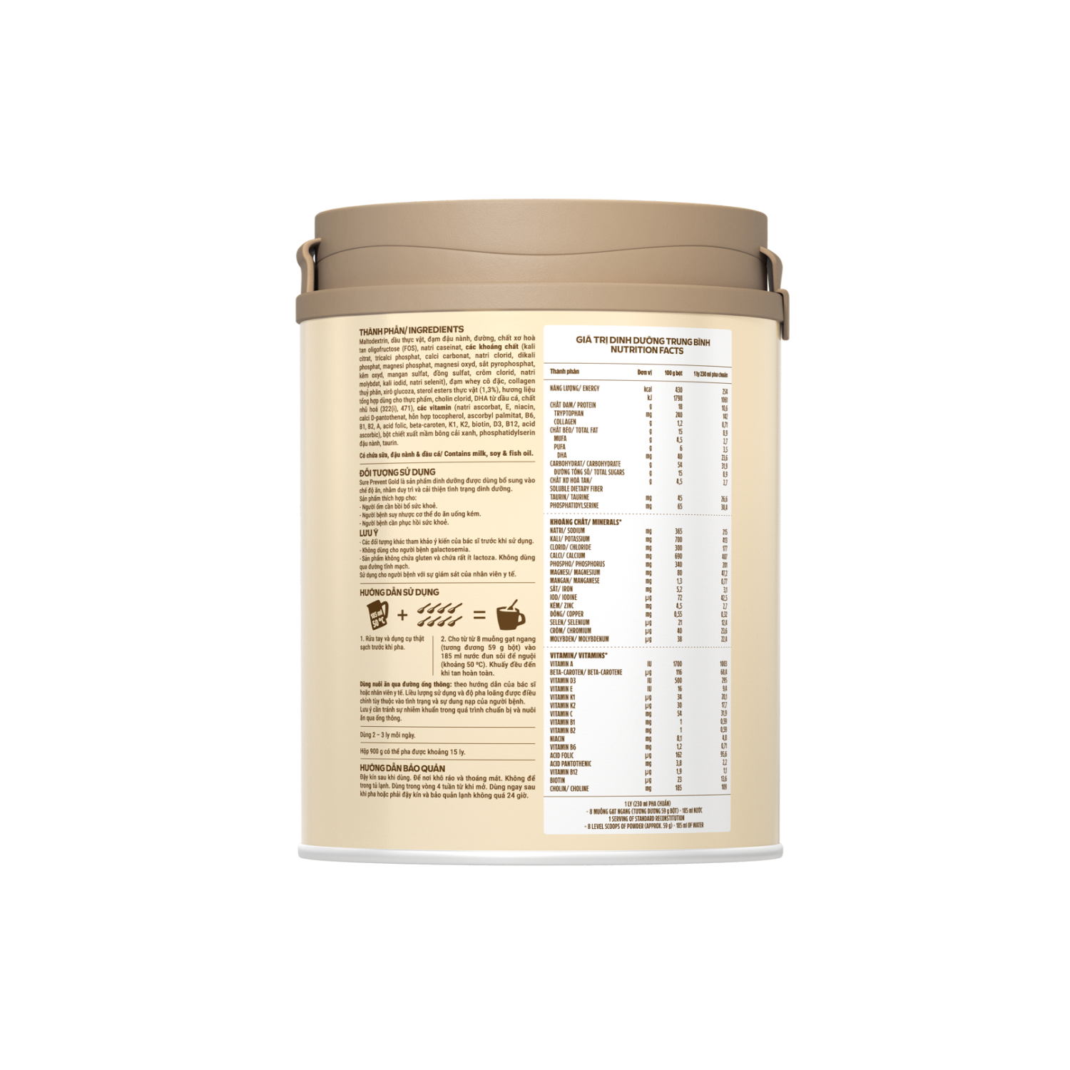 Sữa bột cho người lớn tuổi Sure Gold 900g - thumbnail
