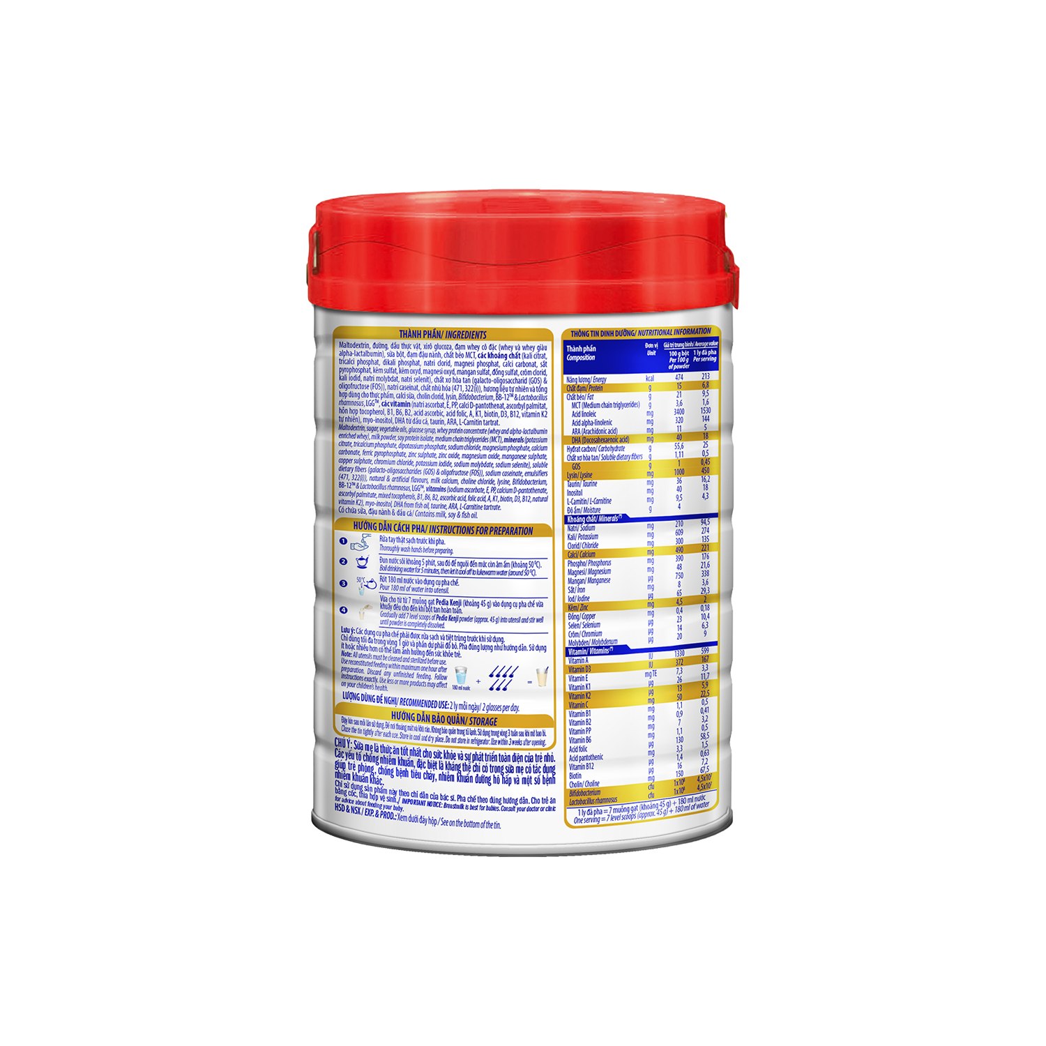 Sữa bột trẻ em Pedia Kenji 1+ (1-2 tuổi) 850g - thumbnail