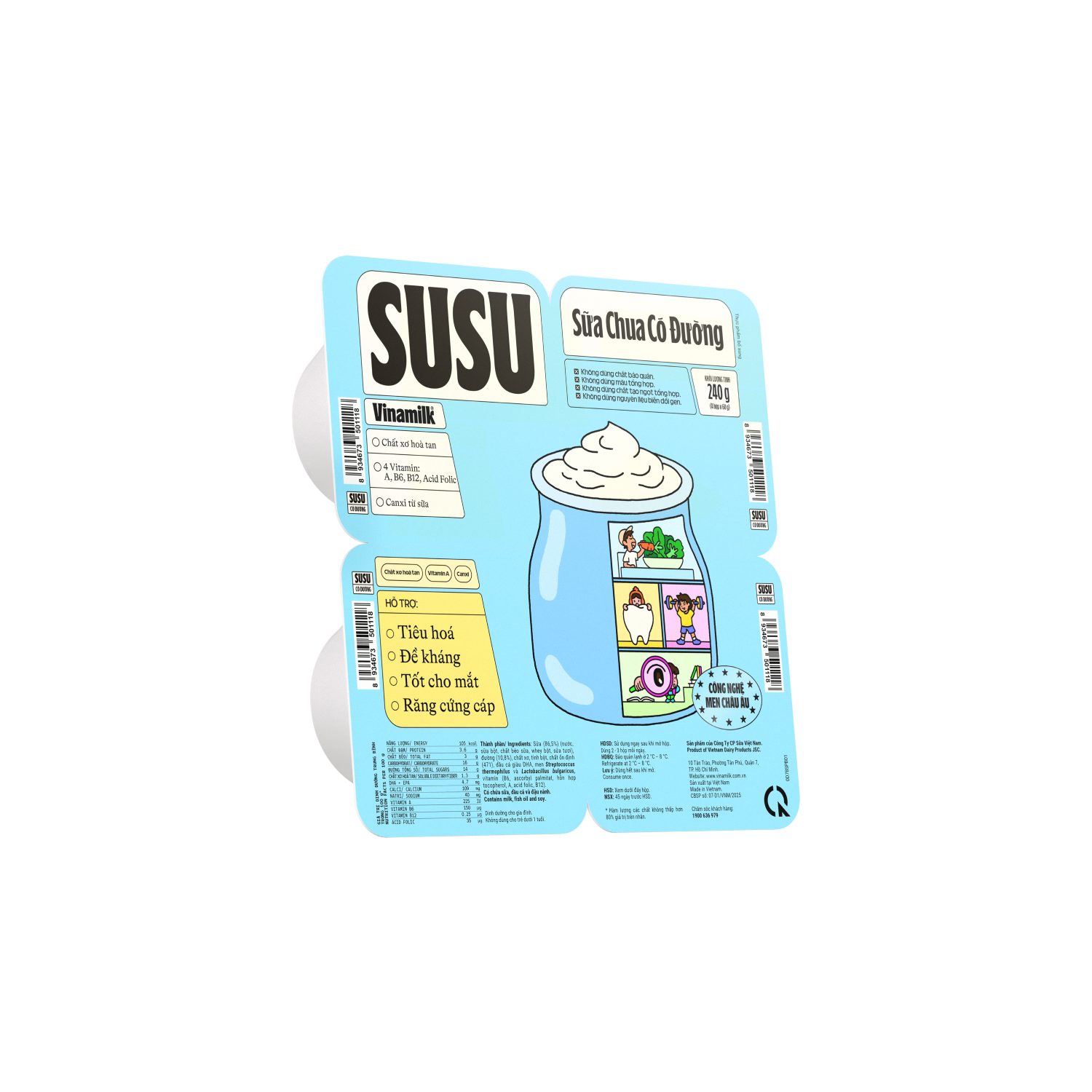 Sữa chua ăn SuSu IQ Có đường 60g - thumbnail