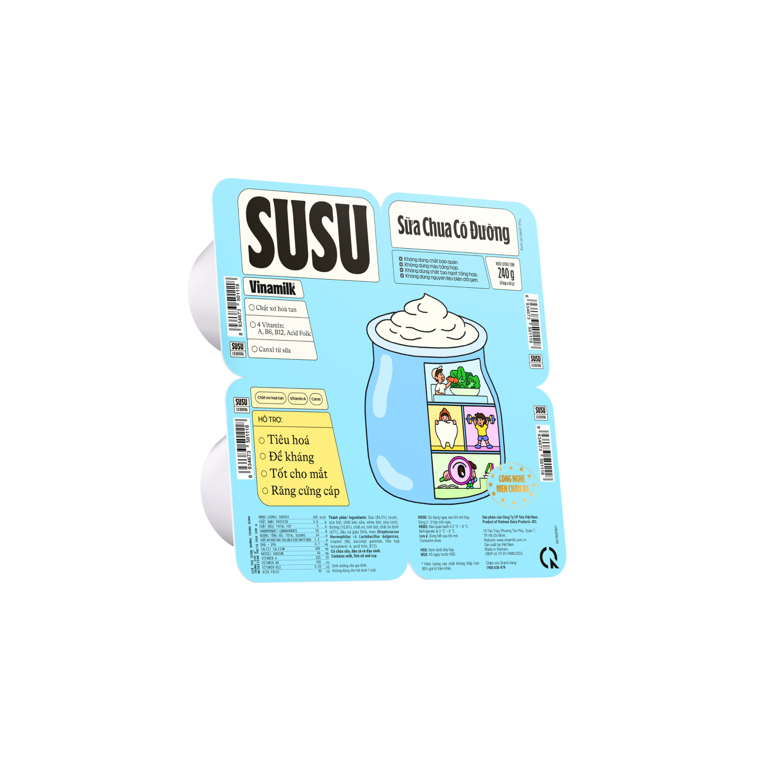Sữa chua ăn SuSu IQ Có đường 60g