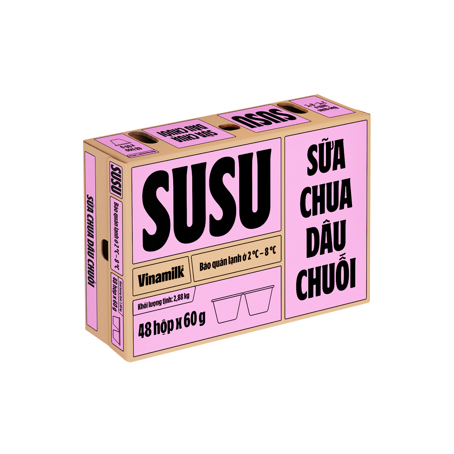 Sữa chua ăn SuSu IQ Dâu Chuối 60g