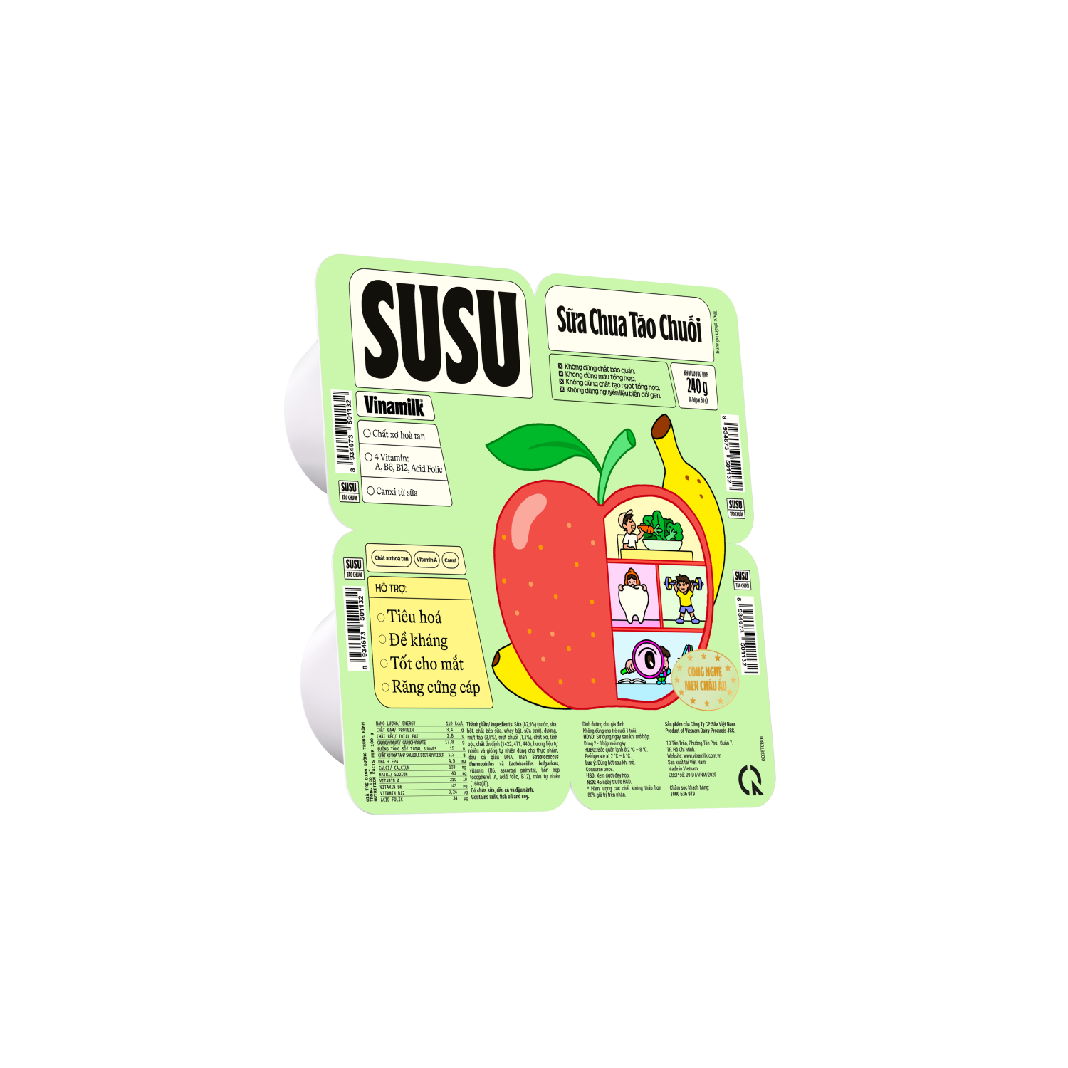Sữa chua ăn SuSu IQ Táo Chuối 60g - thumbnail