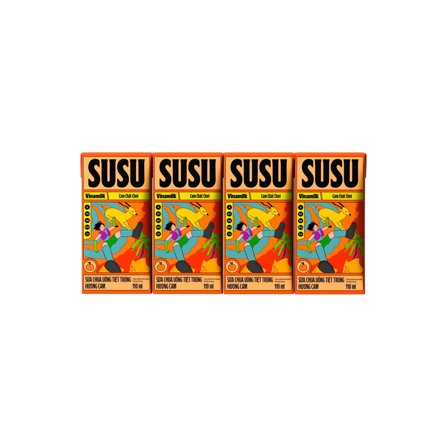 UHT Drinking Yoghurt SuSu Orange Flavour 110ml