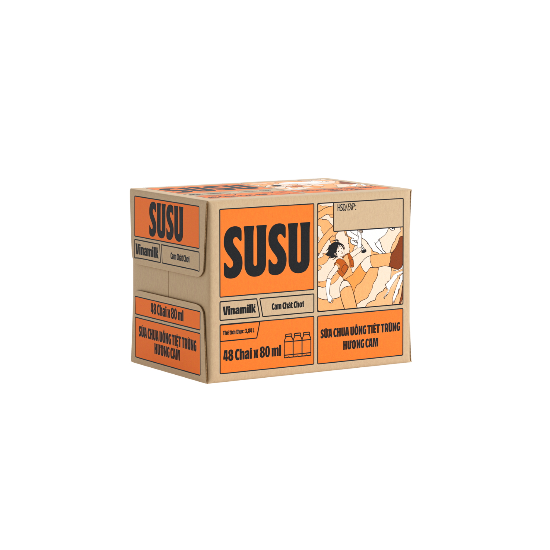 UHT Drinking Yoghurt SuSu Orange Flavour 80ml - thumbnail