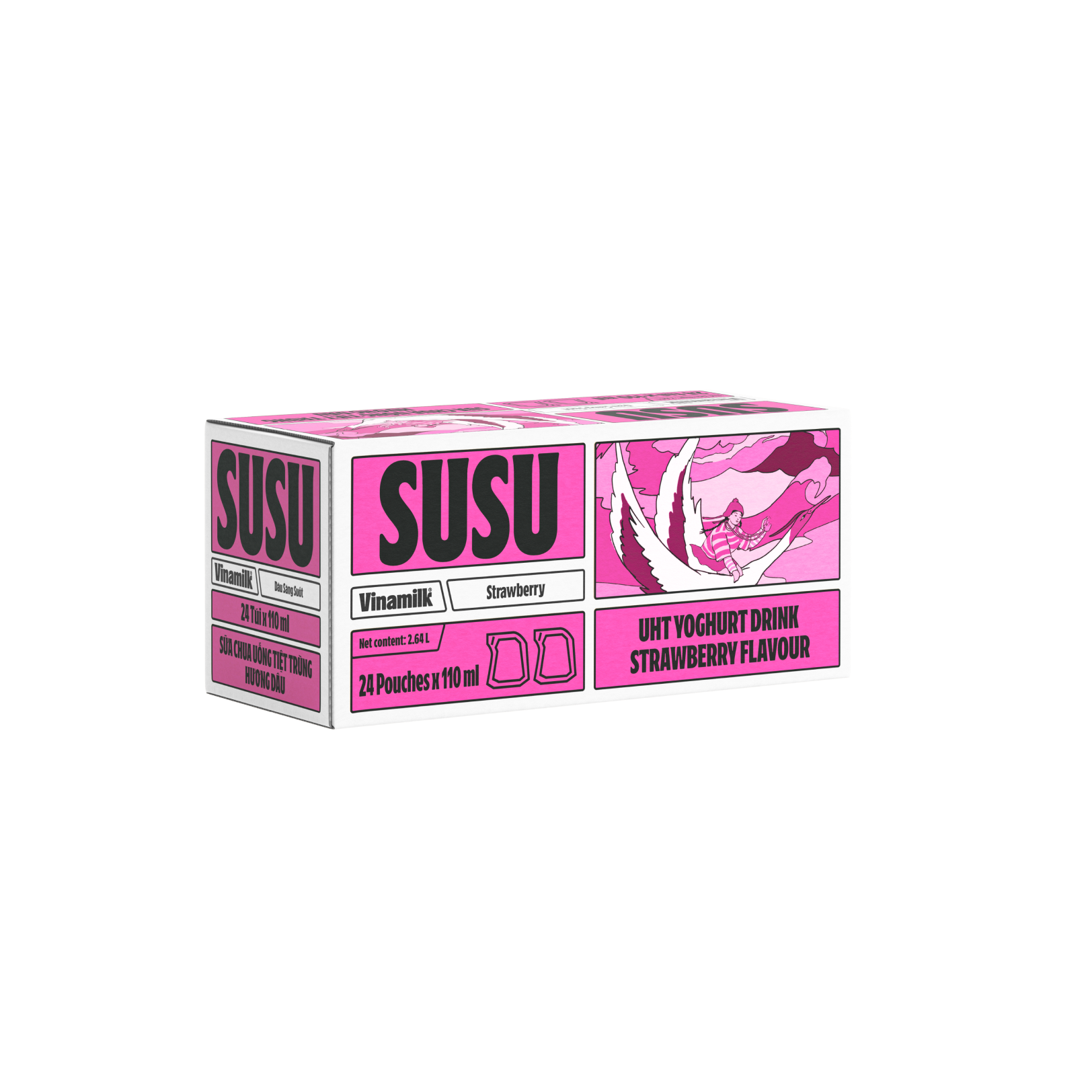 Sữa chua uống tiệt trùng SuSu Hương Dâu túi 110ml - thumbnail