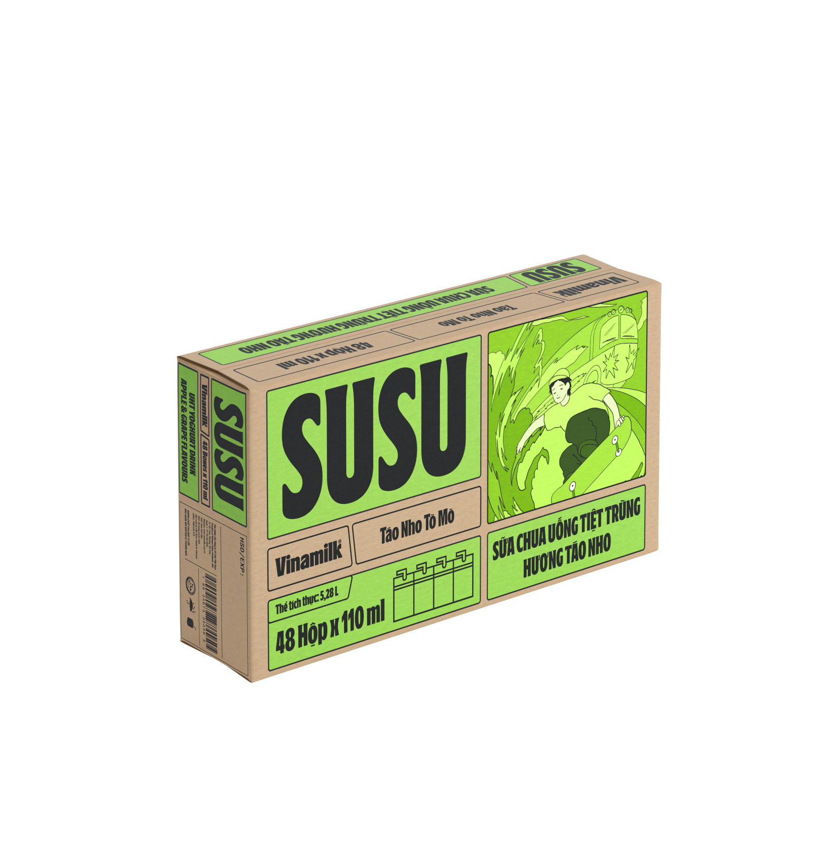 UHT Drinking Yoghurt SuSu Apple & Grape Flavours 110ml