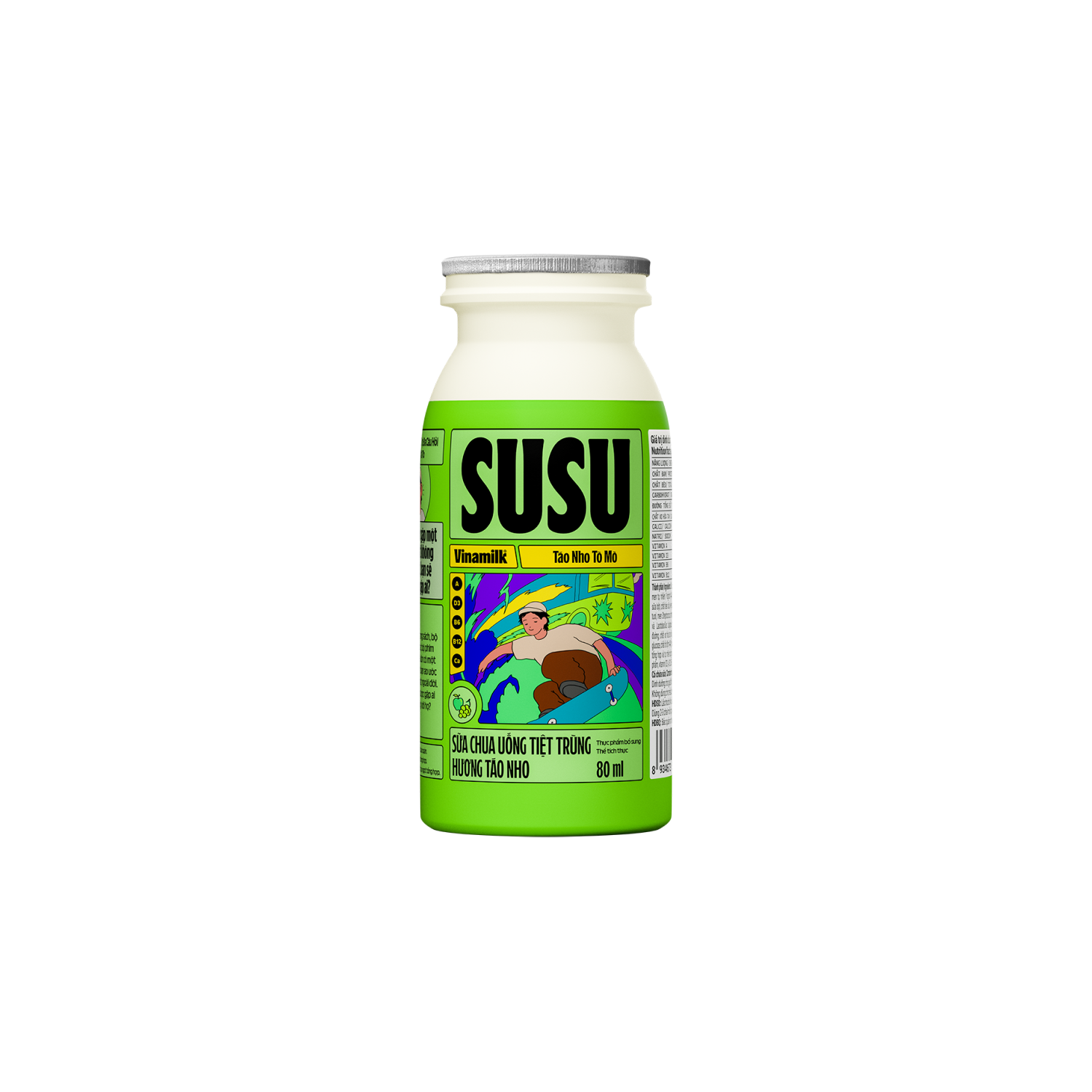Sữa chua uống tiệt trùng SuSu Hương Táo Nho 80ml