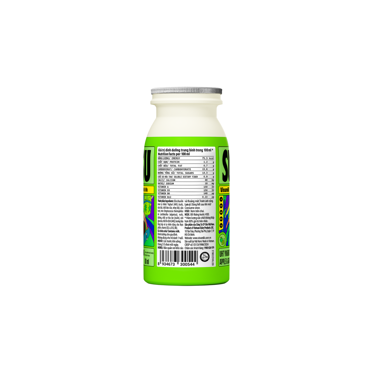 Sữa chua uống tiệt trùng SuSu Hương Táo Nho 80ml