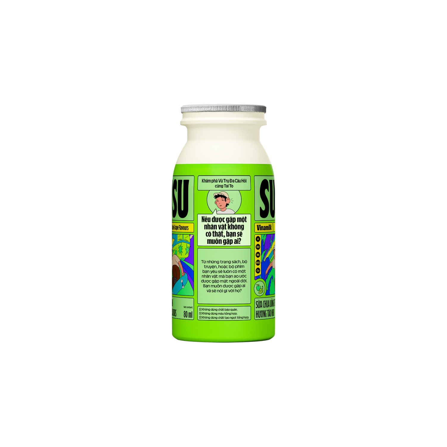 Sữa chua uống tiệt trùng SuSu Hương Táo Nho 80ml