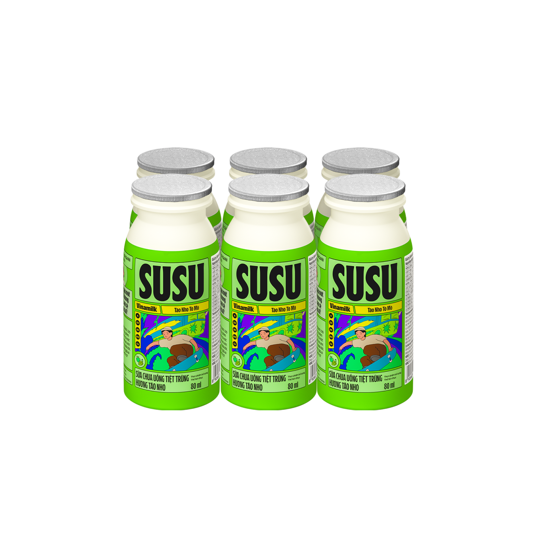 Sữa chua uống tiệt trùng SuSu Hương Táo Nho 80ml - thumbnail