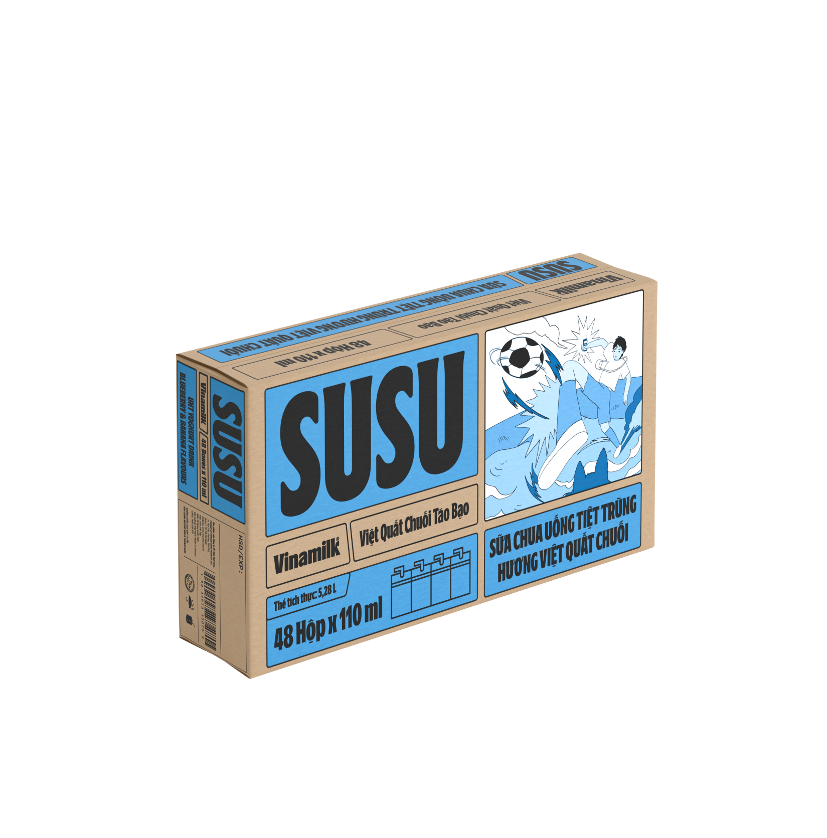 UHT Drinking Yoghurt SuSu Blueberry & Banana Flavours 110ml