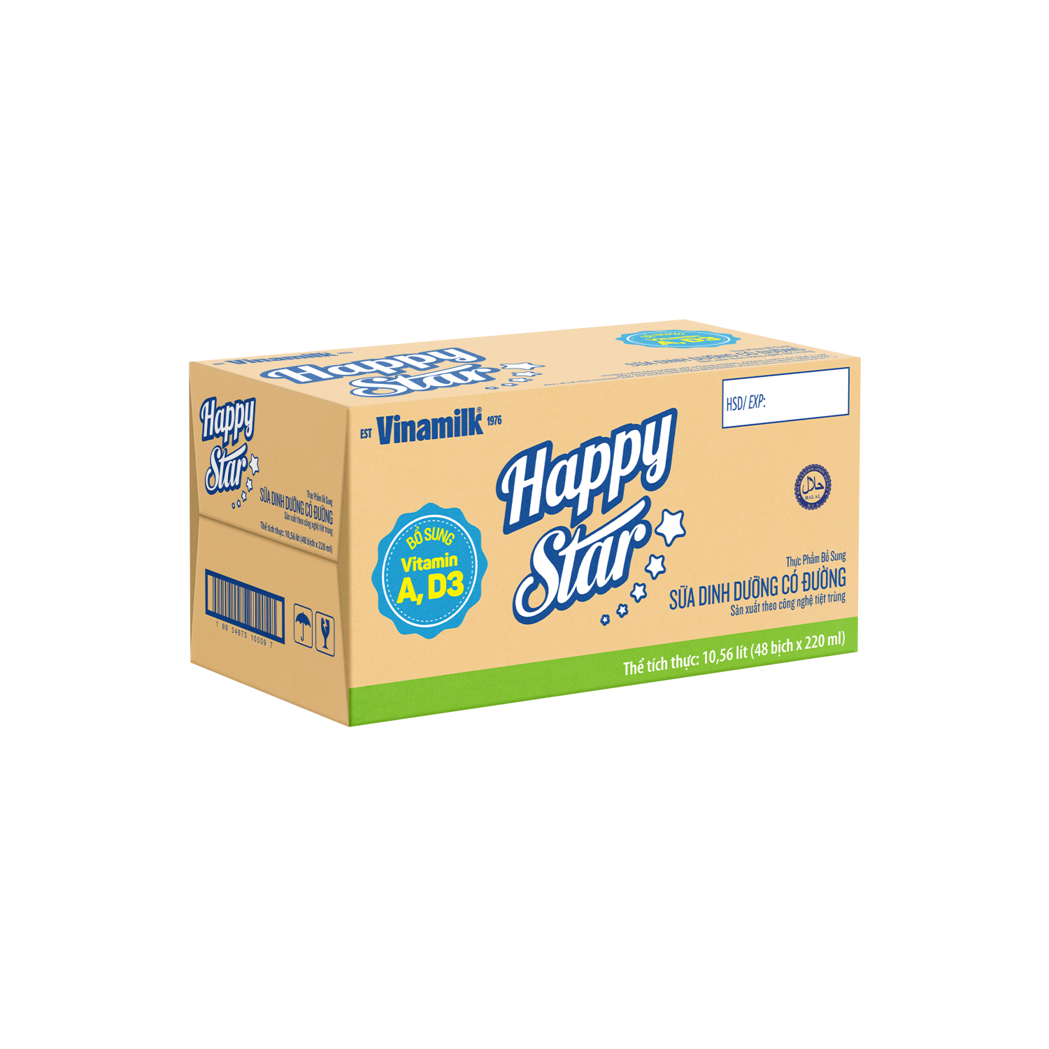 Sữa dinh dưỡng Vinamilk Happy Star Có đường 220ml
