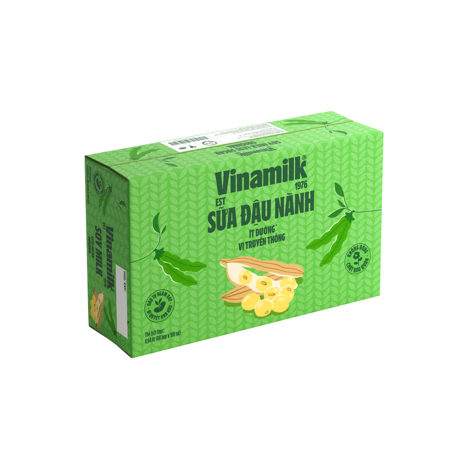 Sữa đậu nành Vinamilk Ít đường 180ml - thumbnail
