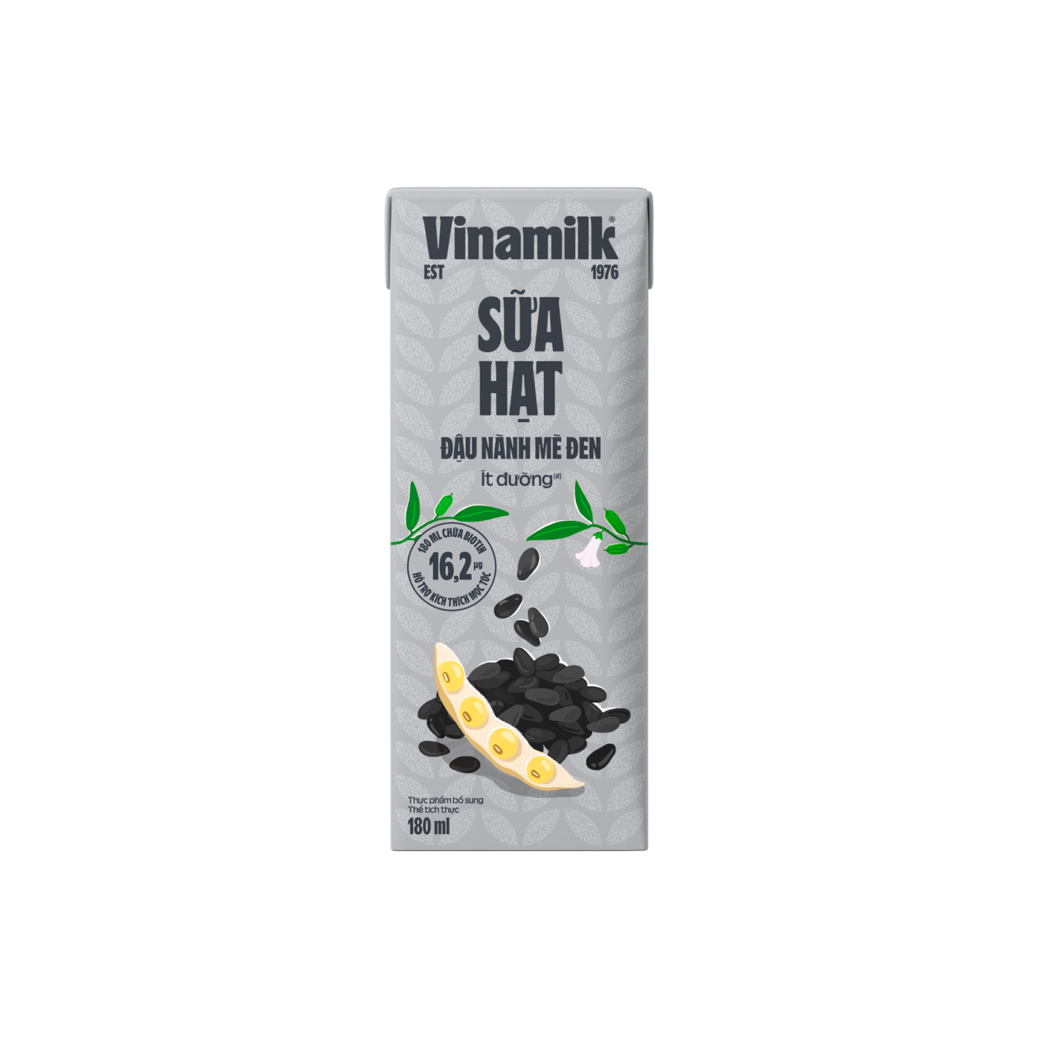Sữa hạt Vinamilk Đậu nành mè đen 180ml