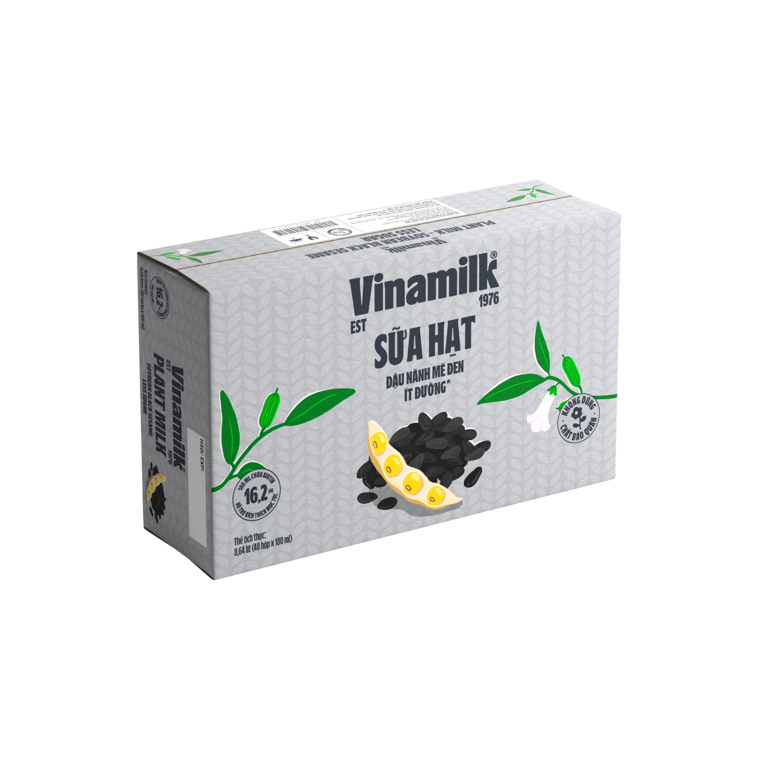 Sữa hạt Vinamilk Đậu nành mè đen 180ml