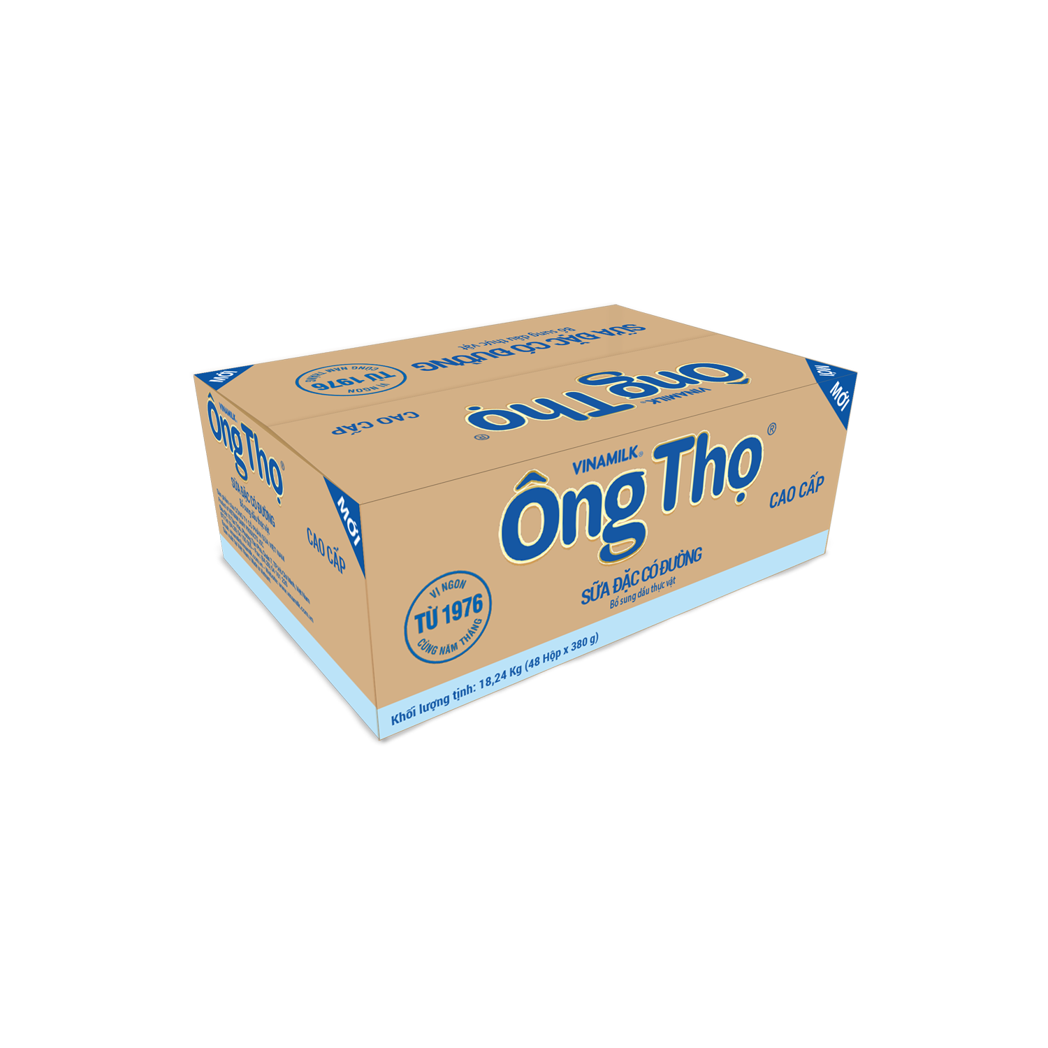 Sữa đặc Ông Thọ Nhãn xanh biển 380g hộp thiếc