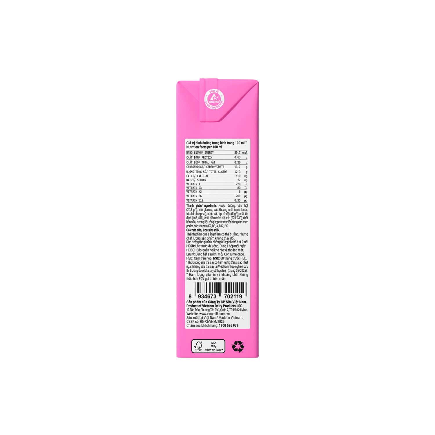 Thức uống sữa trái cây Susu Hương Mashmallow dâu 180ml - thumbnail