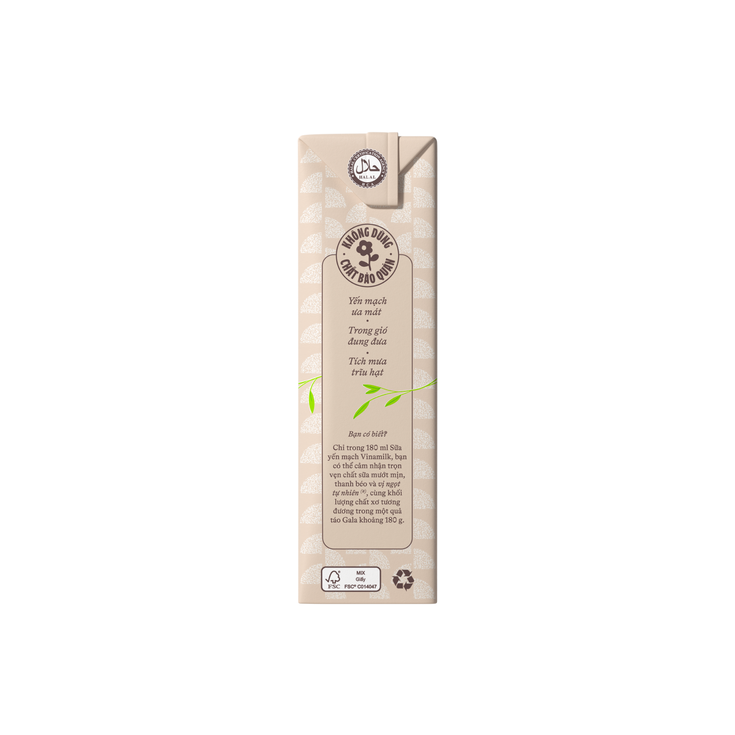 Sữa hạt Vinamilk Sữa yến mạch 180ml - thumbnail