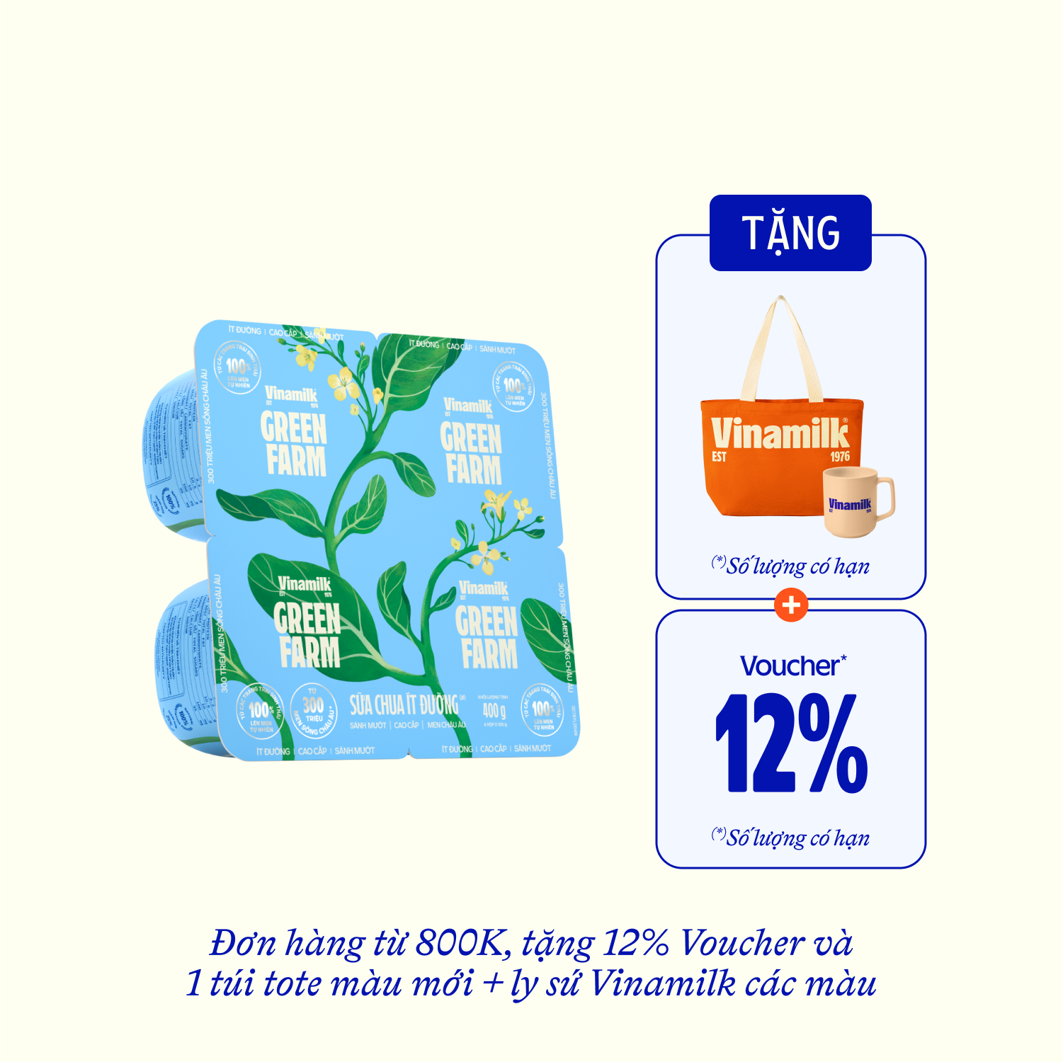 Spoonable Yoghurt Green Farm Less Sugar 100g - thumbnail