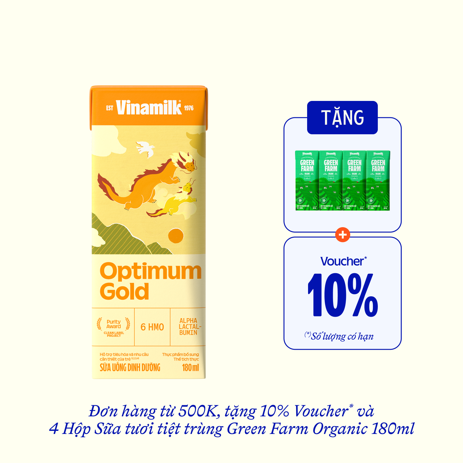 Sữa bột trẻ em pha sẵn Optimum Gold (trên 1 tuổi) 180ml