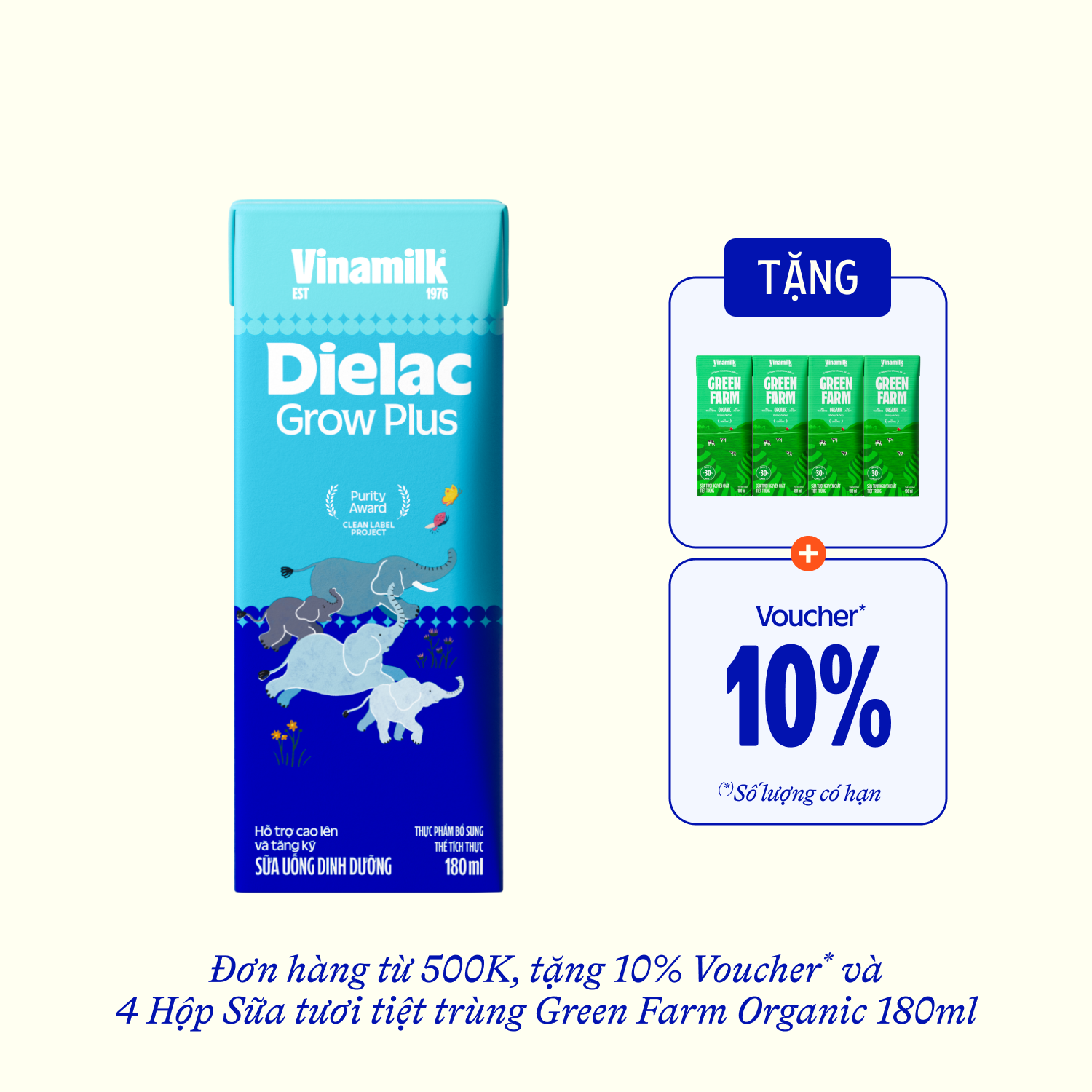Sữa bột trẻ em pha sẵn Dielac Grow Plus (trên 1 tuổi) 180ml - thumbnail