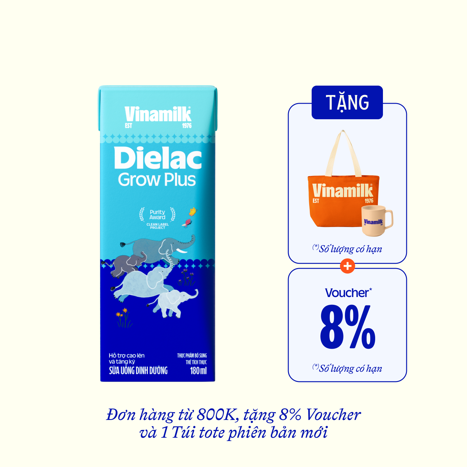 Sữa bột trẻ em pha sẵn Dielac Grow Plus (trên 1 tuổi) 180ml - thumbnail