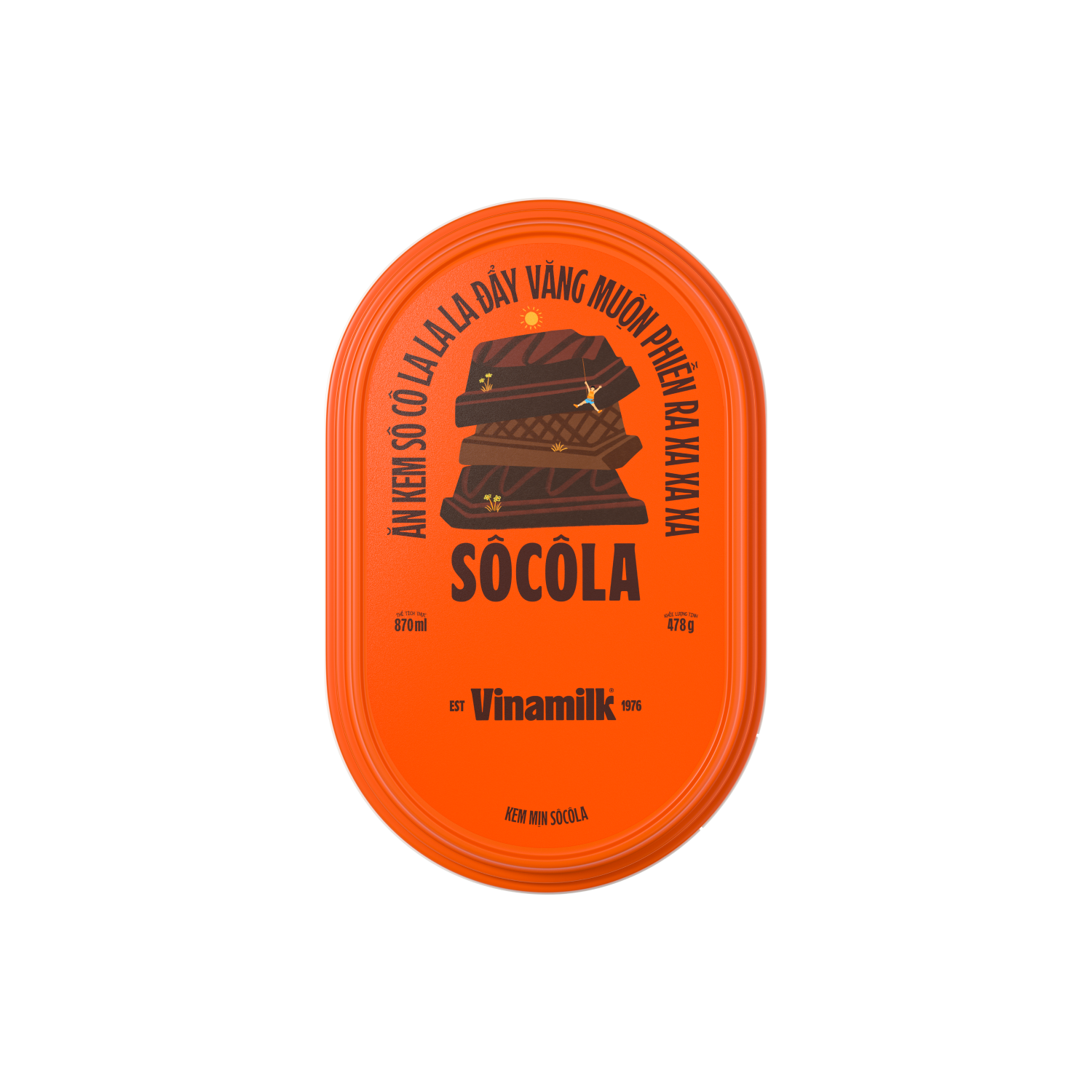 Kem hộp Vinamilk Sôcôla 870ml Thùng 4 hộp