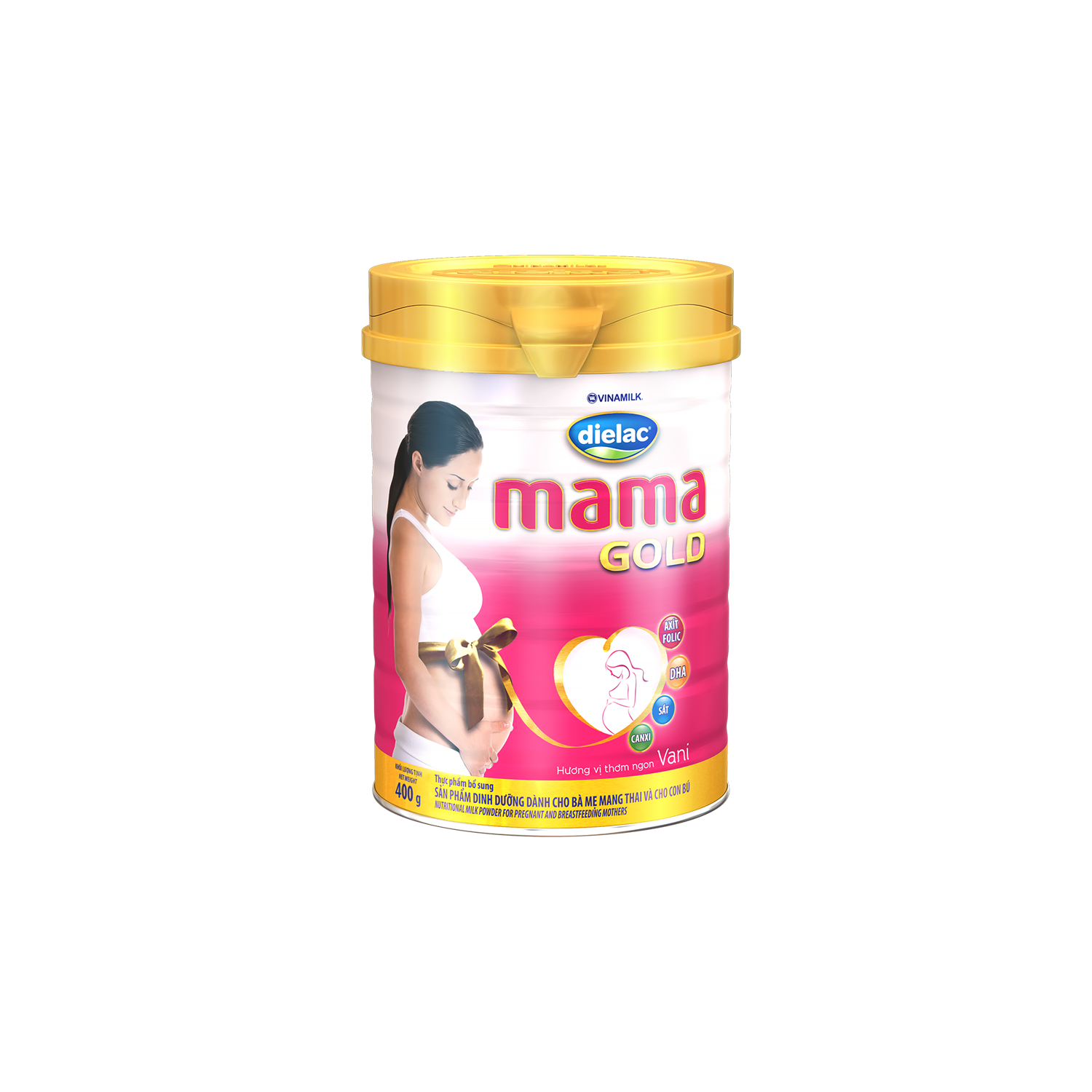 Sữa bột mẹ bầu Dielac Mama Gold Hương Vani 400g Lẻ 1 lon