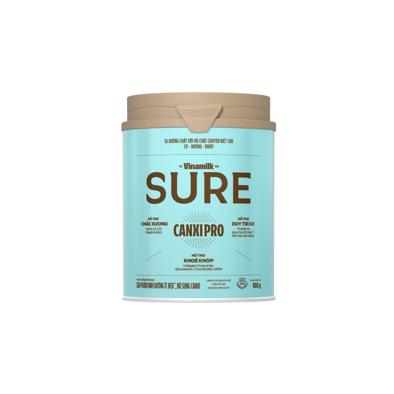 Sữa bột cho người lớn tuổi Sure CanxiPro 400g Lẻ 1 lon