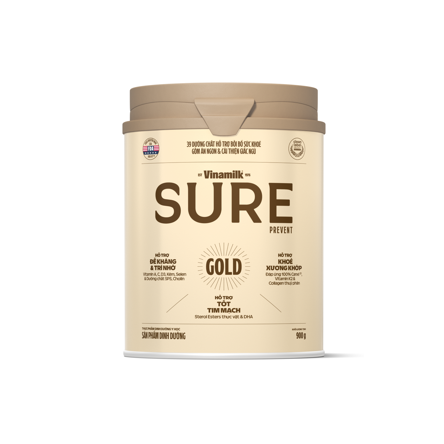 Sữa bột cho người lớn tuổi Sure Prevent Gold 900g Lẻ 1 hộp