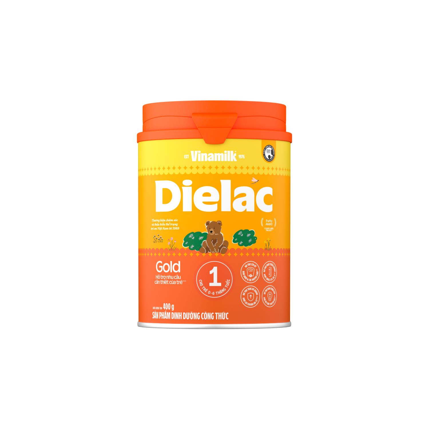 Sữa bột trẻ em Dielac Gold 1 (0-6 tháng) 400g Lẻ 1 lon