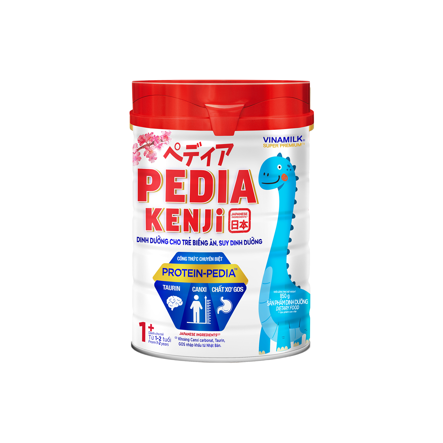 Sữa bột trẻ em Pedia Kenji 1+ (1-2 tuổi) 850g Lẻ 1 lon