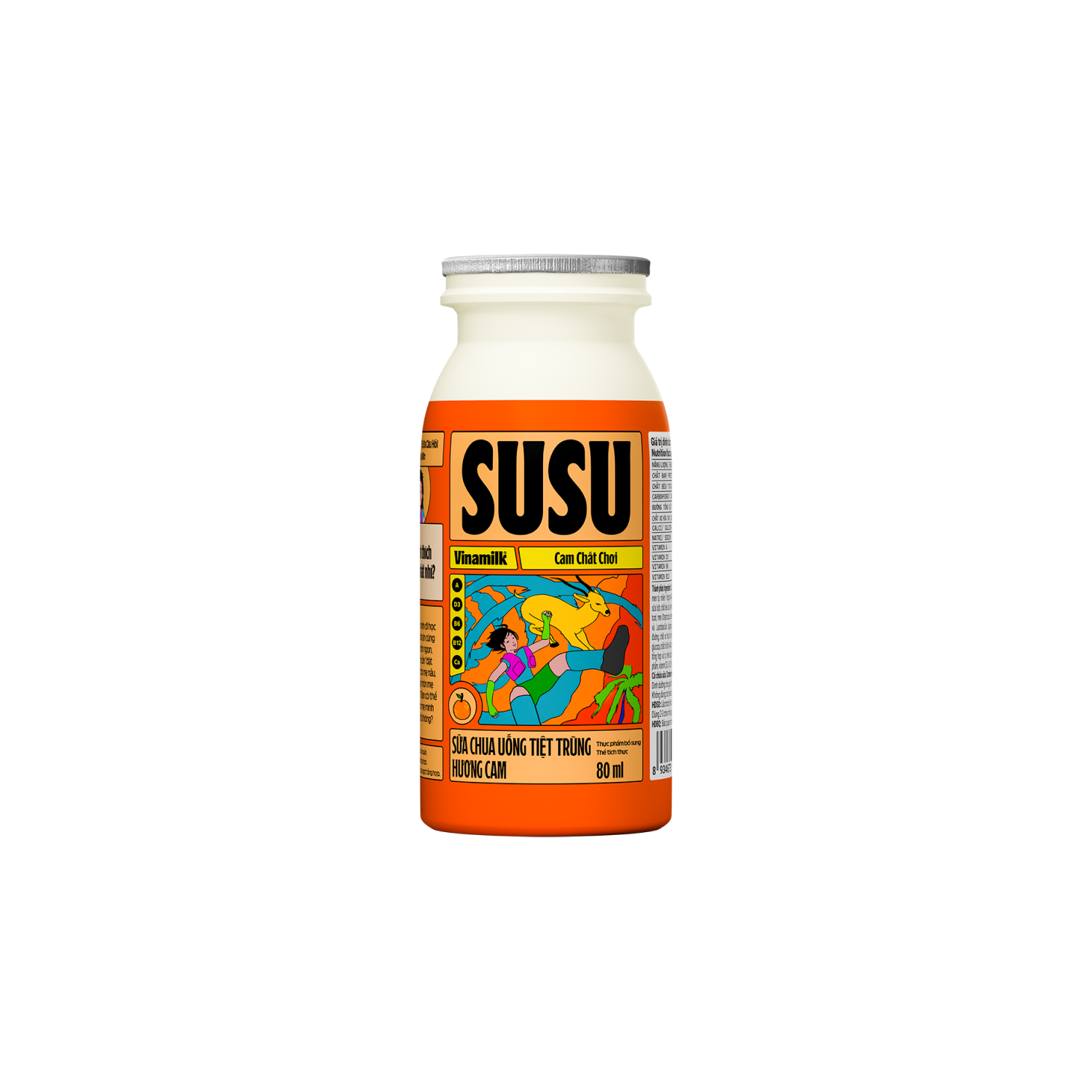 UHT Drinking Yoghurt SuSu Orange Flavour 80ml Carton of 48 Bottles