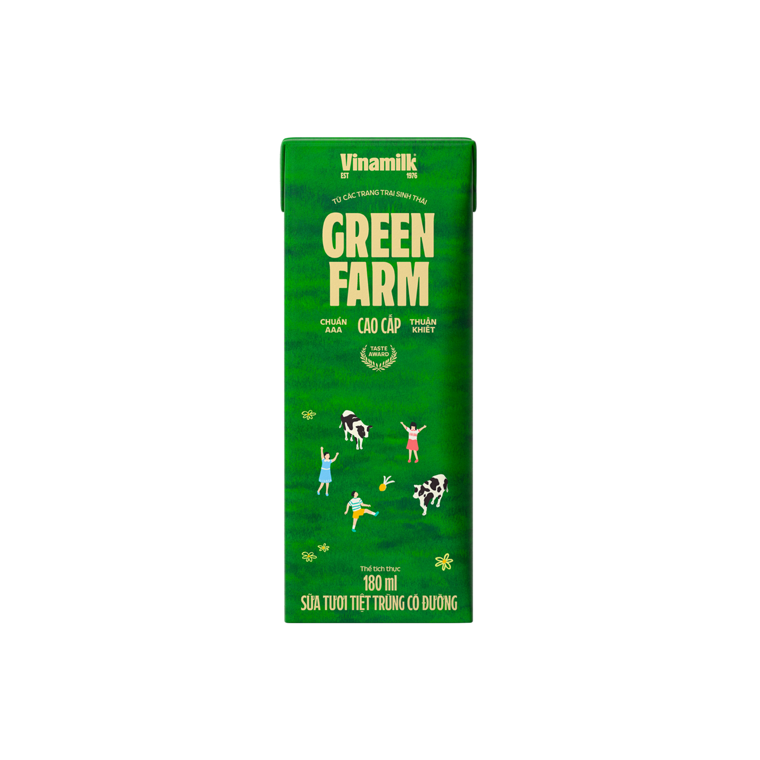 Sữa tươi tiệt trùng Green Farm Có đường 180ml Thùng 48 hộp