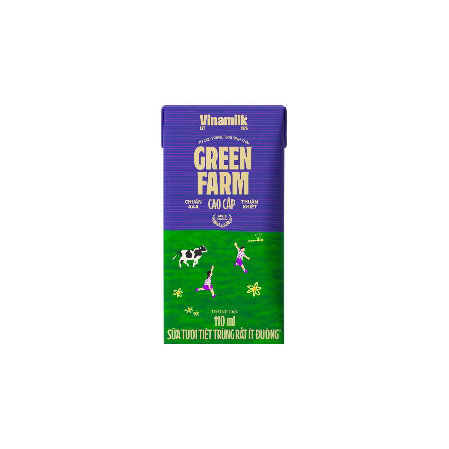 Sữa tươi tiệt trùng Green Farm Rất ít đường 110ml Thùng 48 hộp