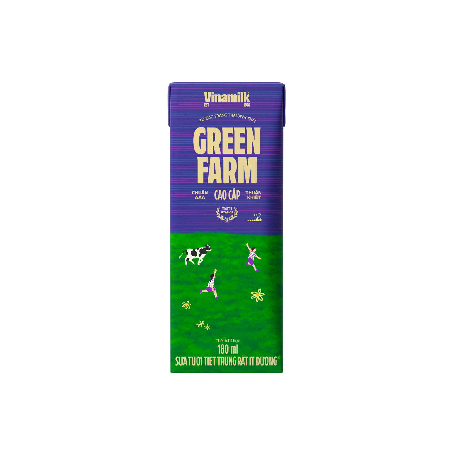 Sữa tươi tiệt trùng Green Farm Rất ít đường 180ml Thùng 48 hộp