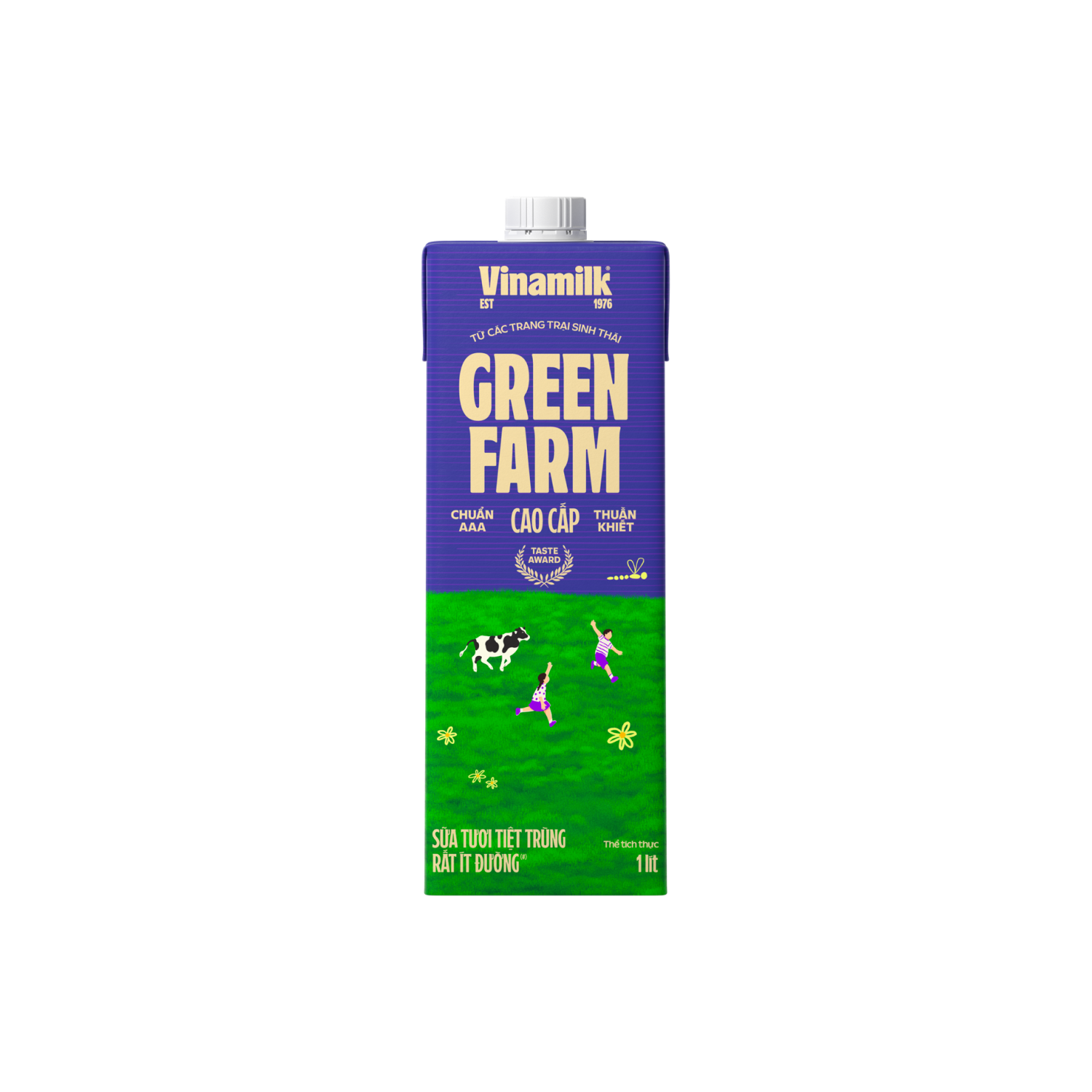 Sữa tươi tiệt trùng Green Farm Rất ít đường 1L Thùng 12 hộp