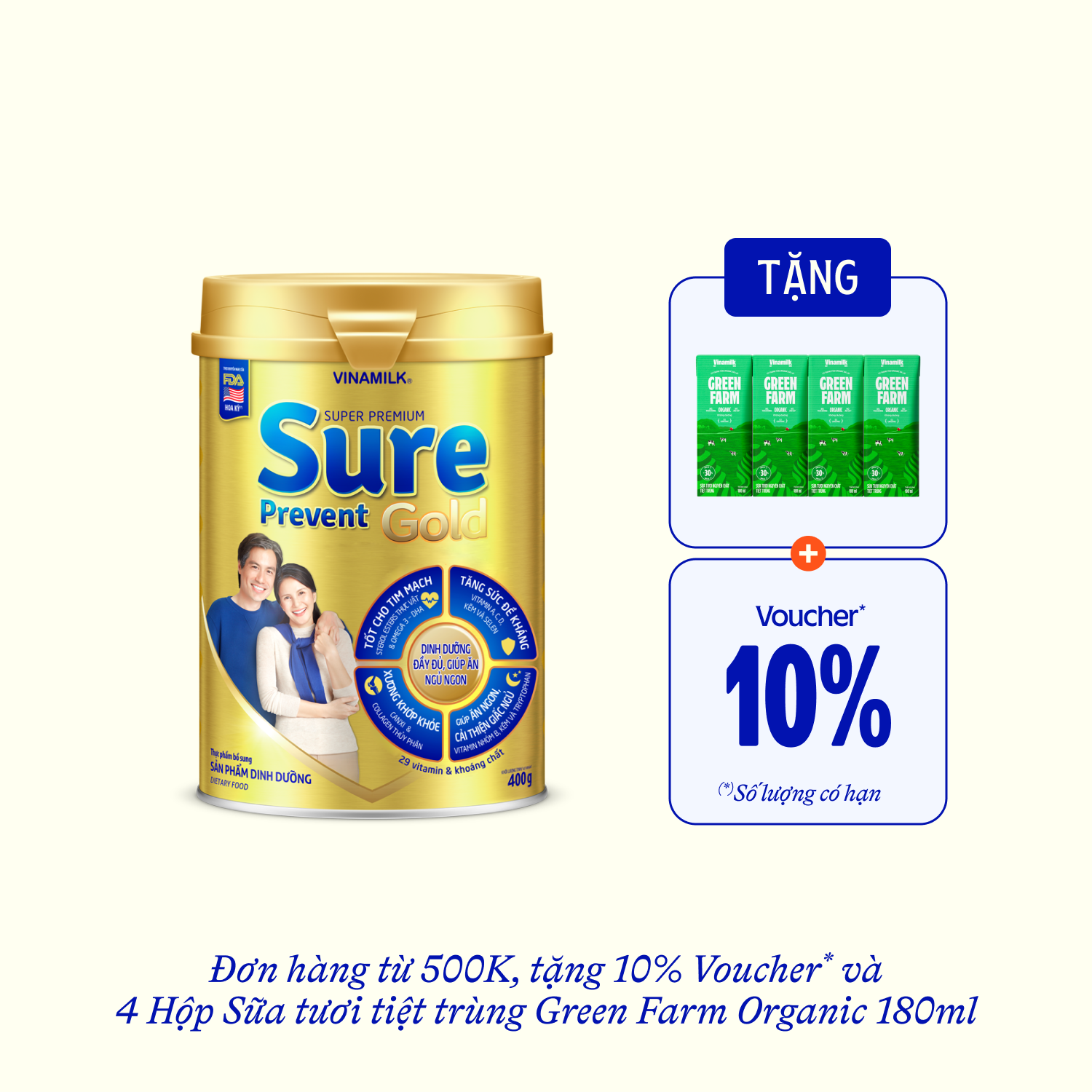 Adult Nutrition Sure Prevent Gold Can 400g Lẻ 1 lon